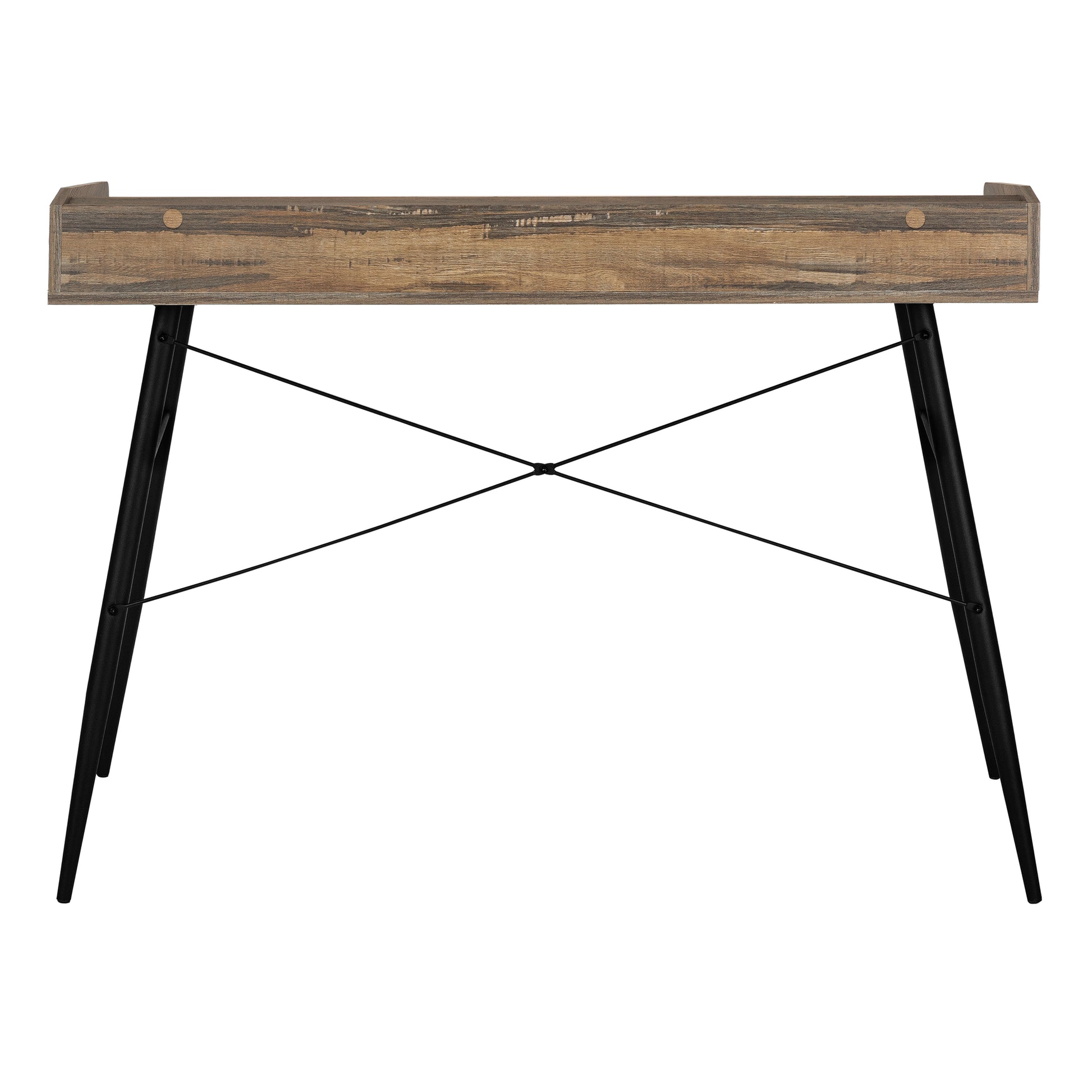 Computer Desk - 48"L / Natural / White Metal-Computer Desk-DECOROLALA