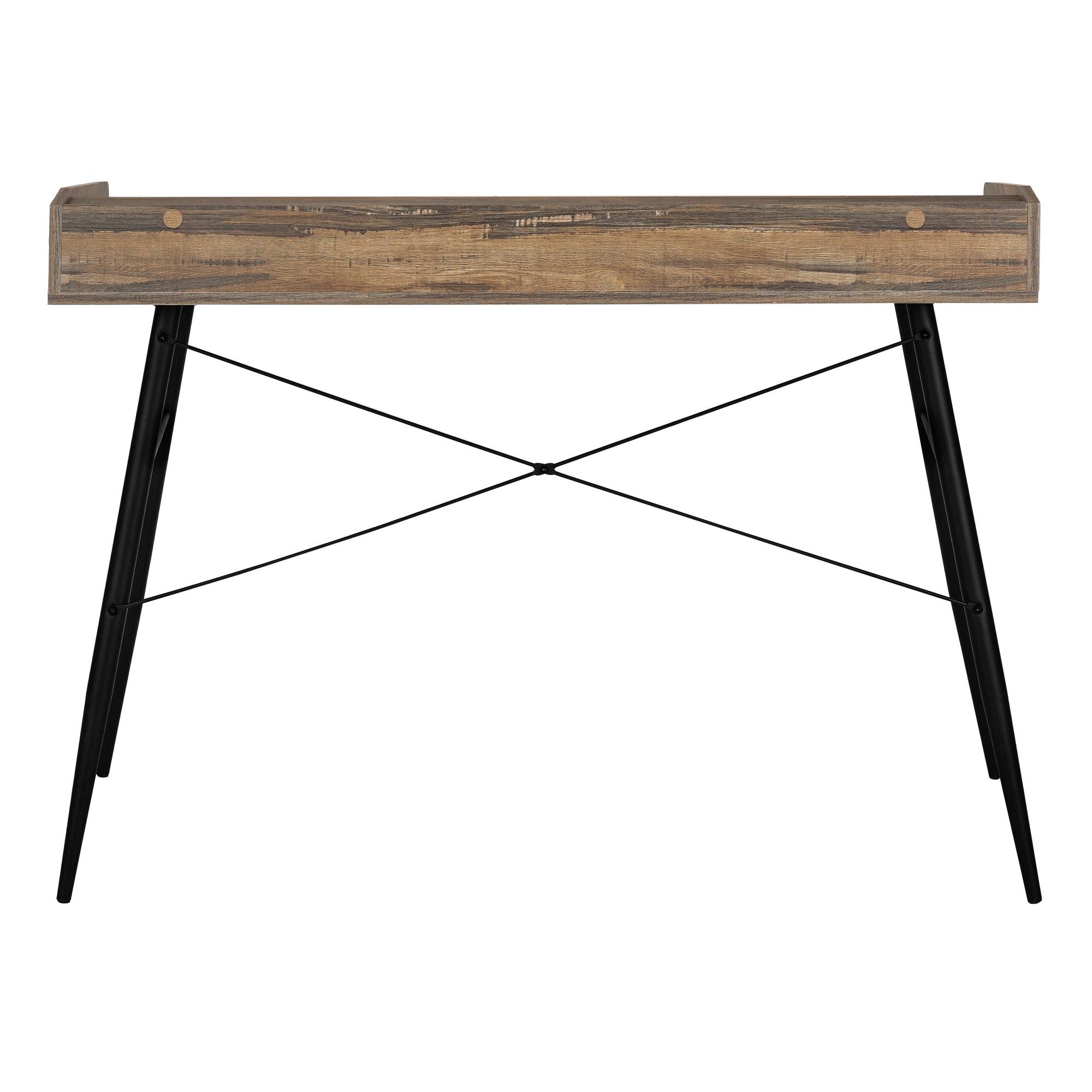Computer Desk - 48"L / Natural / White Metal-Computer Desk-DECOROLALA