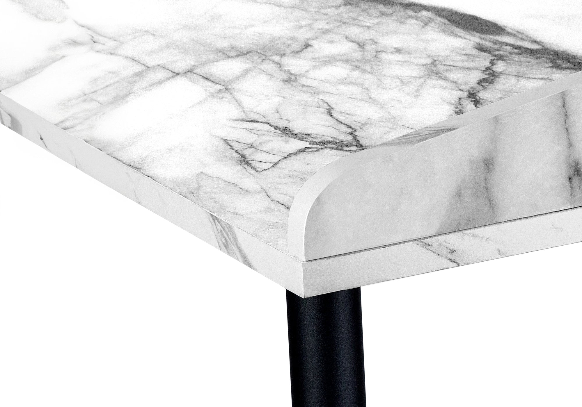 Computer Desk - 48"L / Natural / White Metal-Computer Desk-DECOROLALA