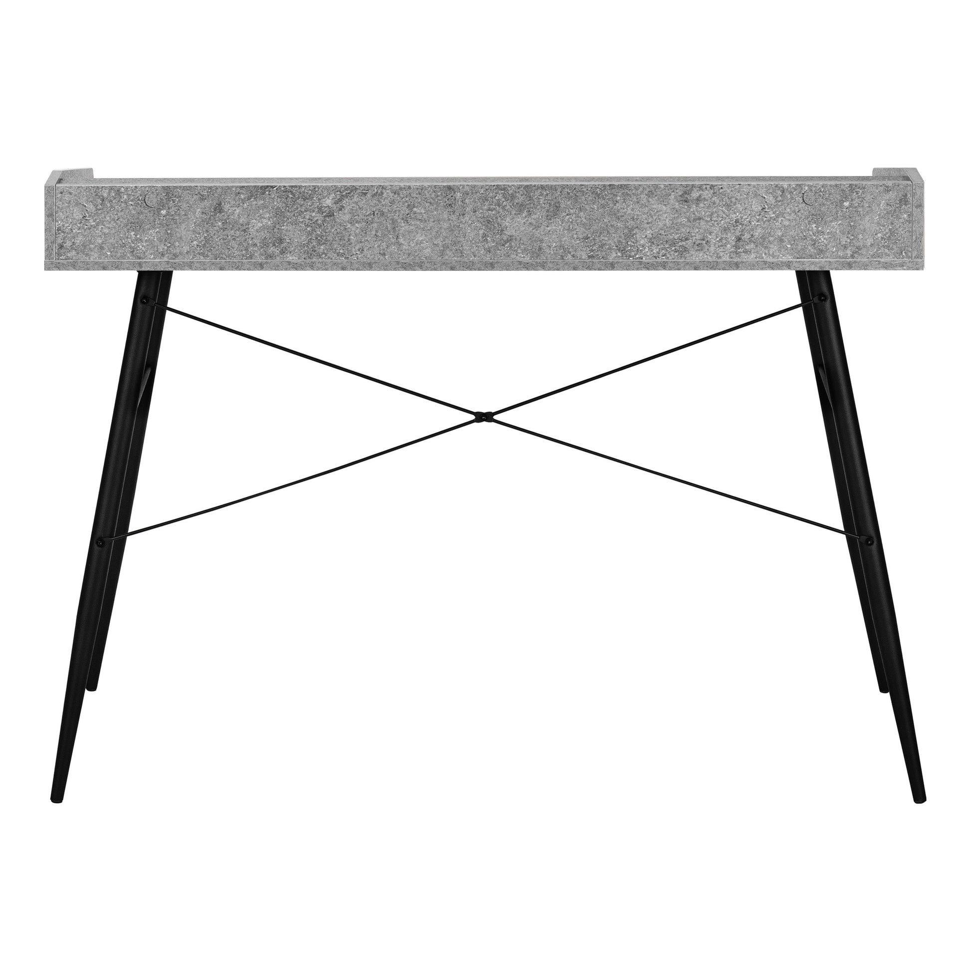 Computer Desk - 48"L / Natural / White Metal-Computer Desk-DECOROLALA