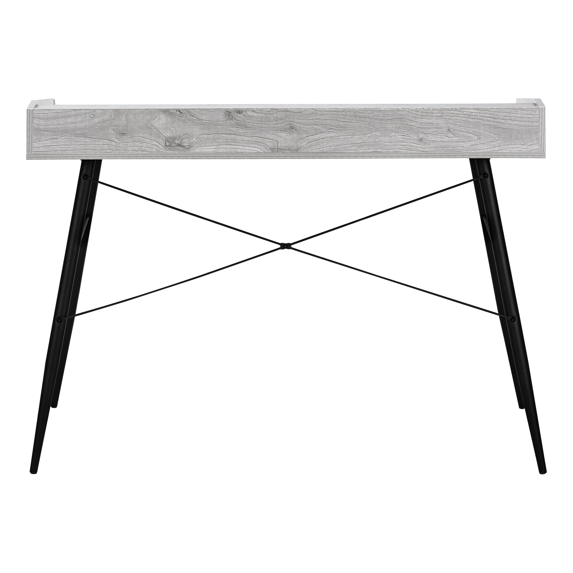 Computer Desk - 48"L / Natural / White Metal-Computer Desk-DECOROLALA