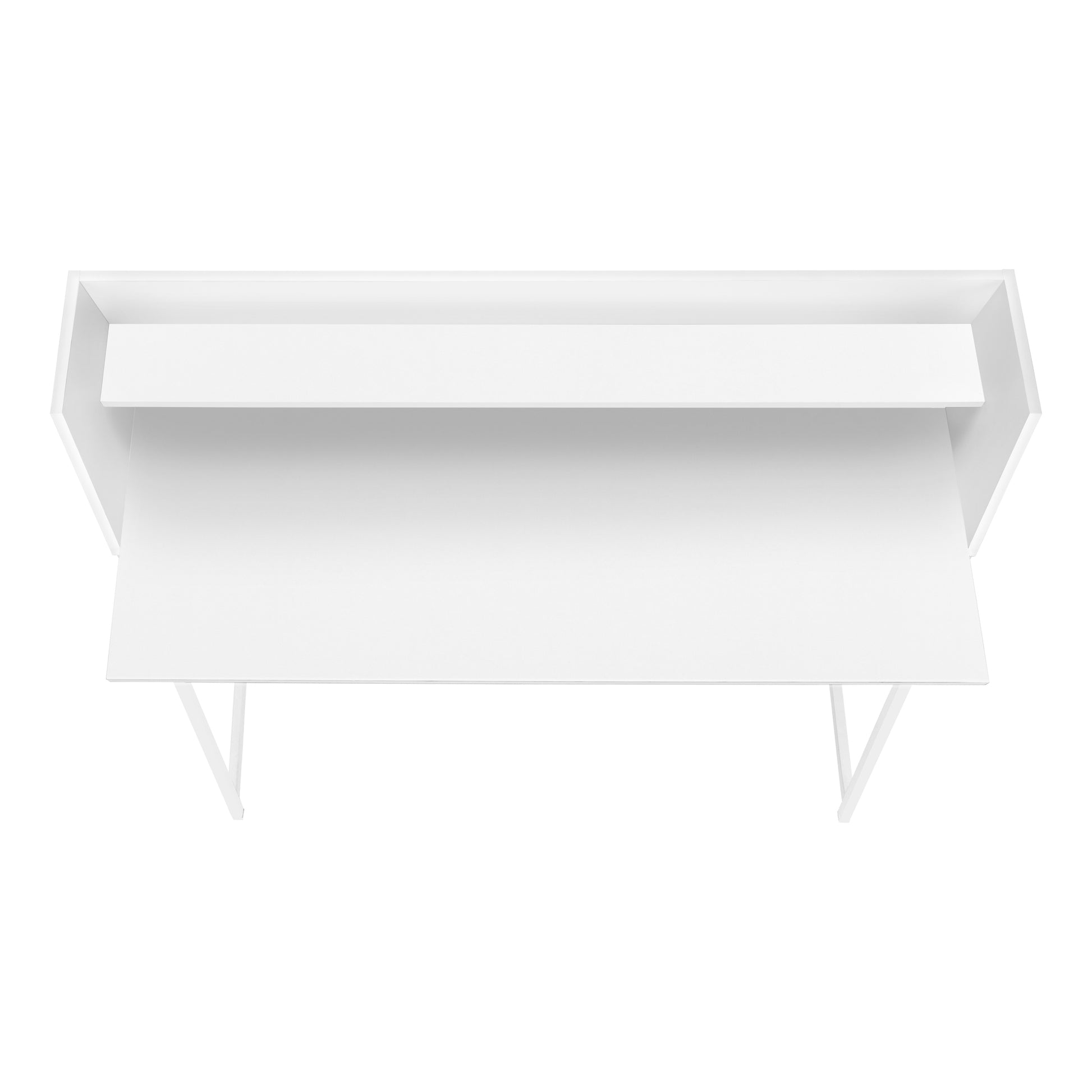 Computer Desk - 48"L / Natural / White Metal-Computer Desk-DECOROLALA