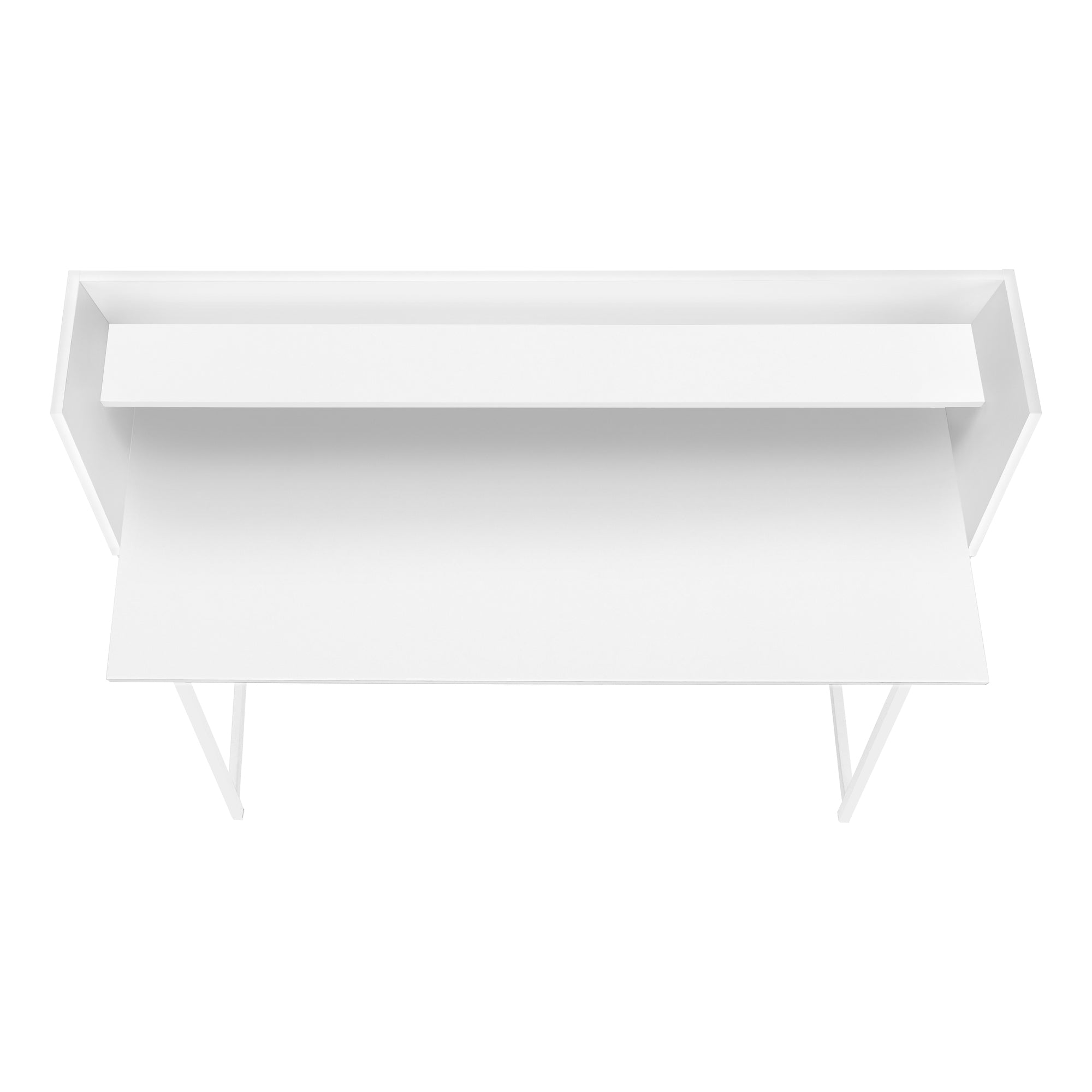 Computer Desk - 48"L / Natural / White Metal-Computer Desk-DECOROLALA