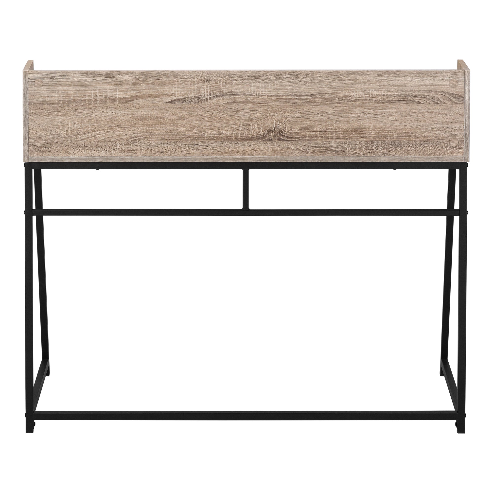 Computer Desk - 48"L / Natural / White Metal-Computer Desk-DECOROLALA