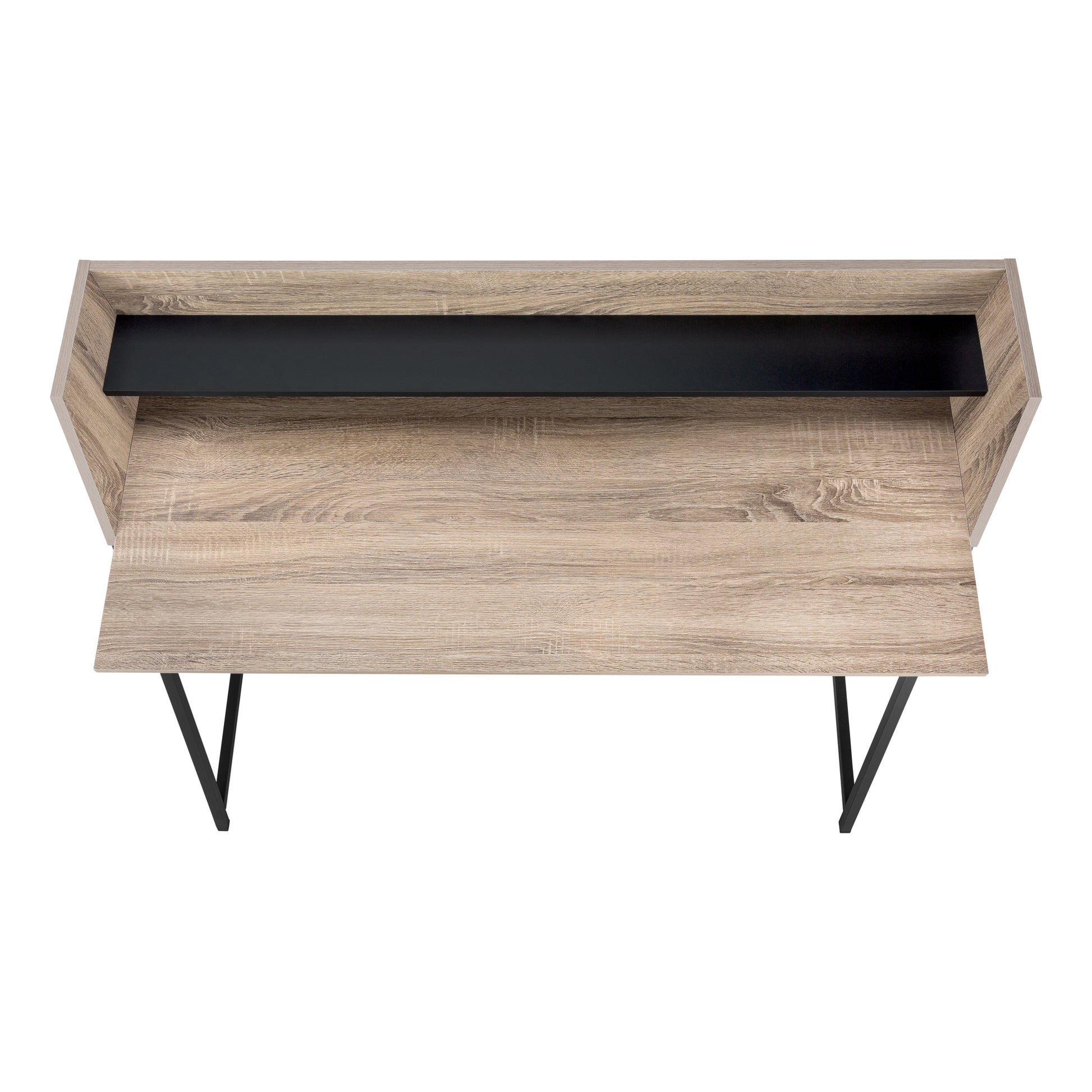 Computer Desk - 48"L / Natural / White Metal-Computer Desk-DECOROLALA