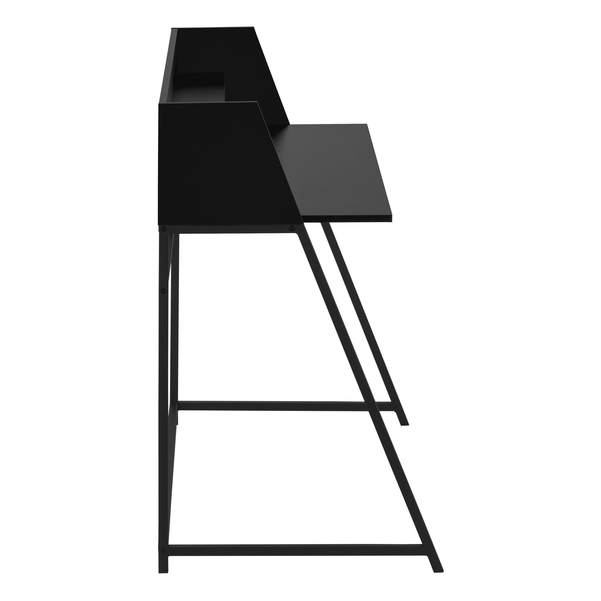 Computer Desk - 48"L / Natural / White Metal-Computer Desk-DECOROLALA