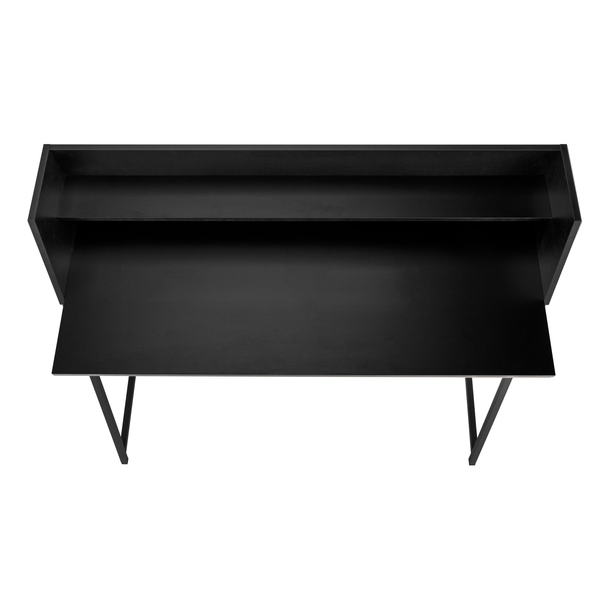 Computer Desk - 48"L / Natural / White Metal-Computer Desk-DECOROLALA