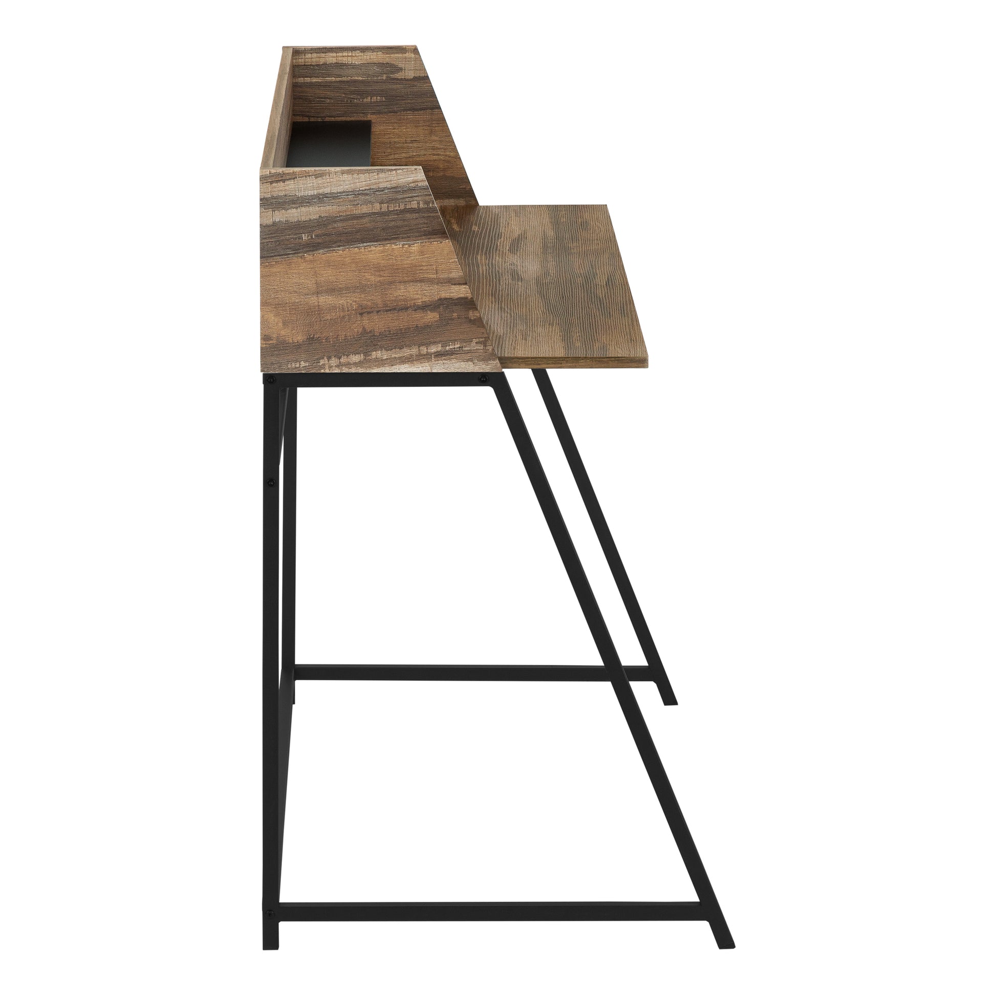 Computer Desk - 48"L / Natural / White Metal-Computer Desk-DECOROLALA