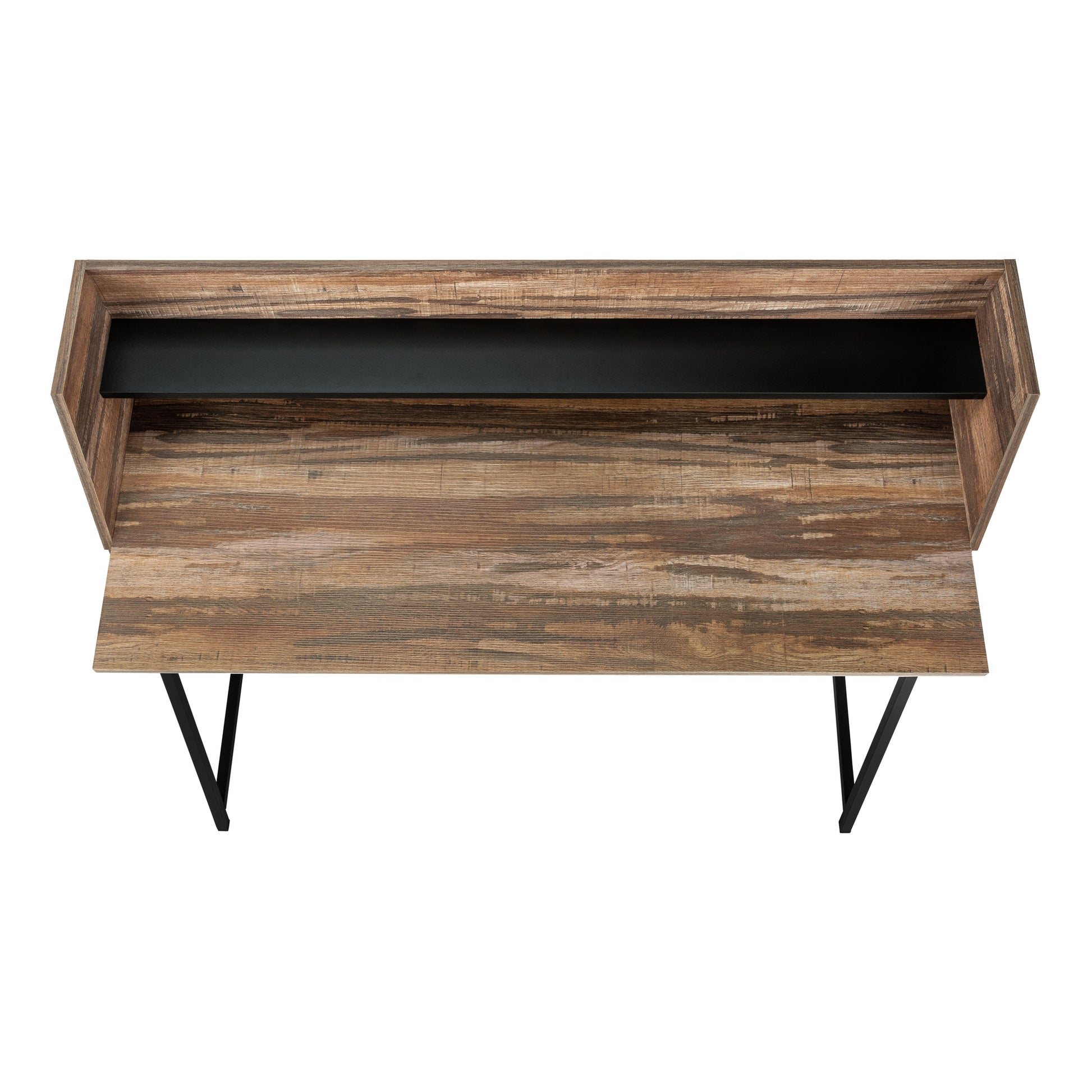 Computer Desk - 48"L / Natural / White Metal-Computer Desk-DECOROLALA