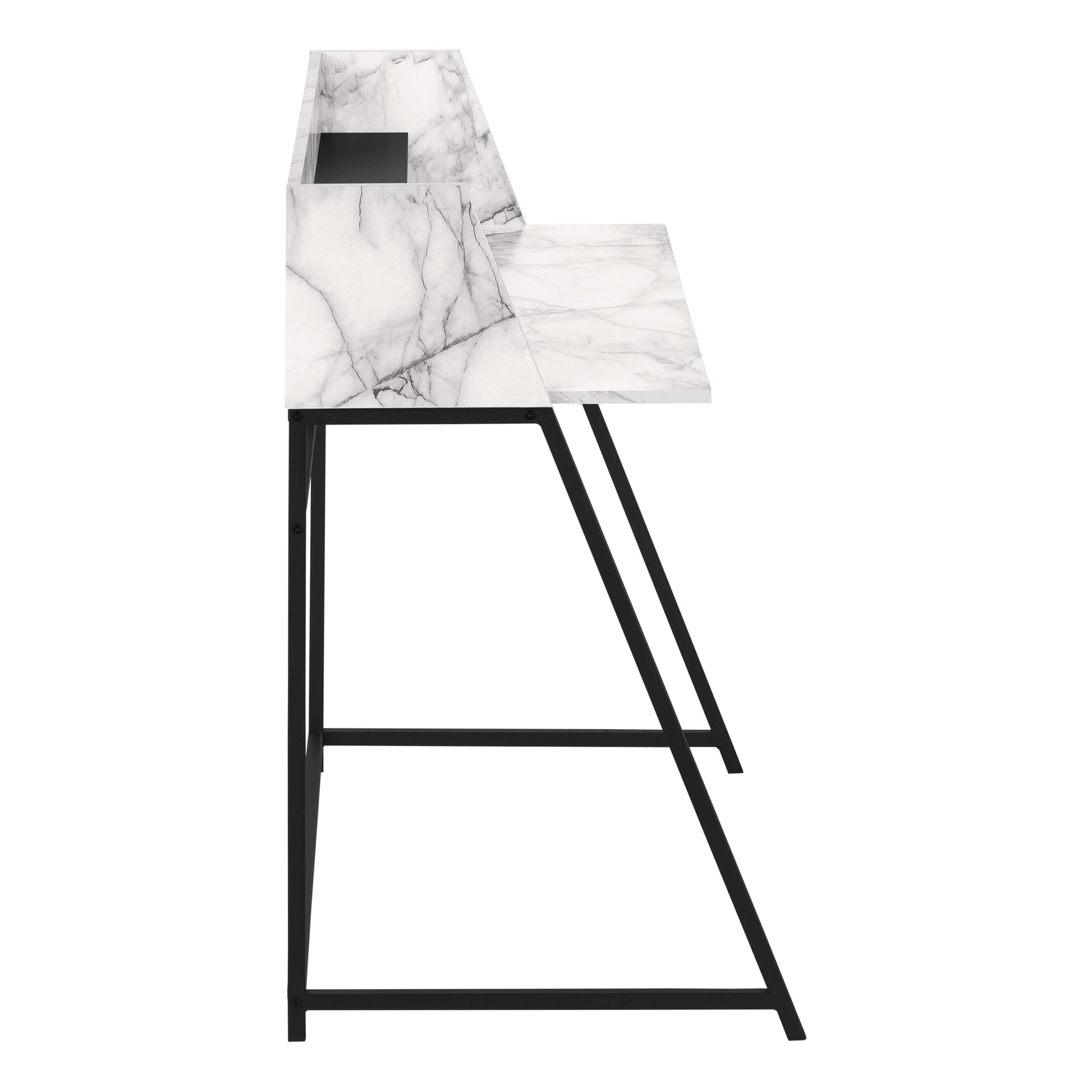 Computer Desk - 48"L / Natural / White Metal-Computer Desk-DECOROLALA