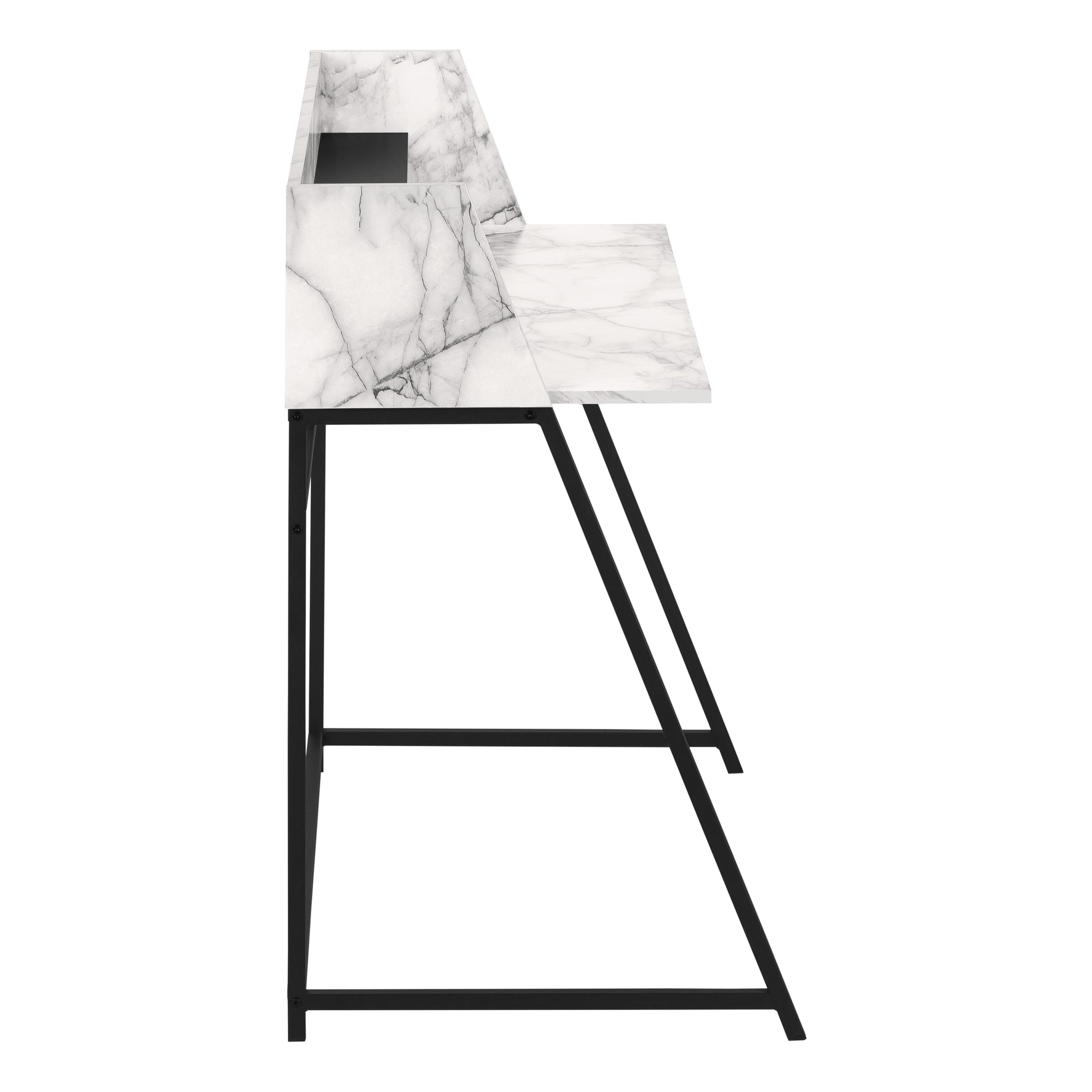 Computer Desk - 48"L / Natural / White Metal-Computer Desk-DECOROLALA