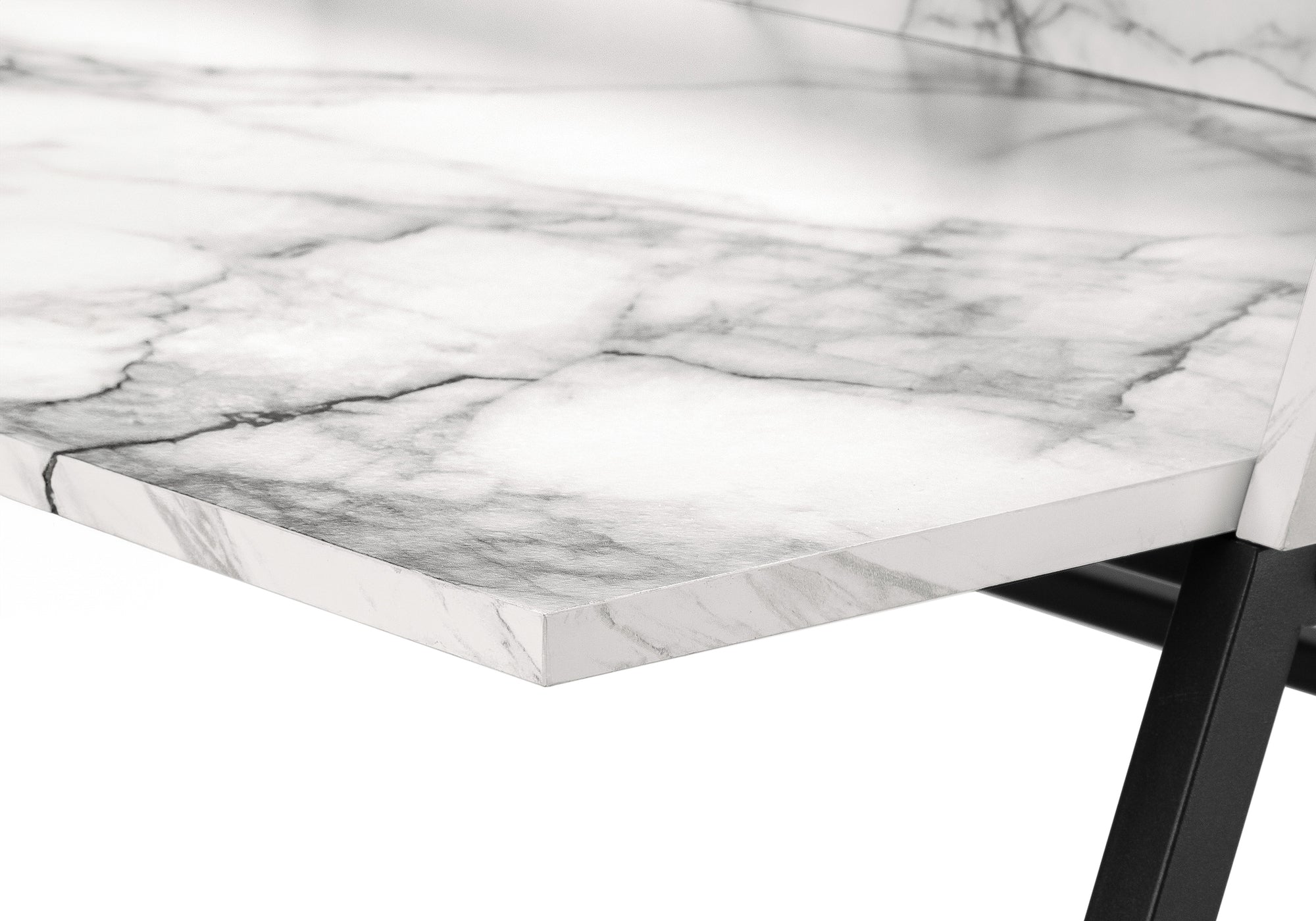 Computer Desk - 48"L / Natural / White Metal-Computer Desk-DECOROLALA