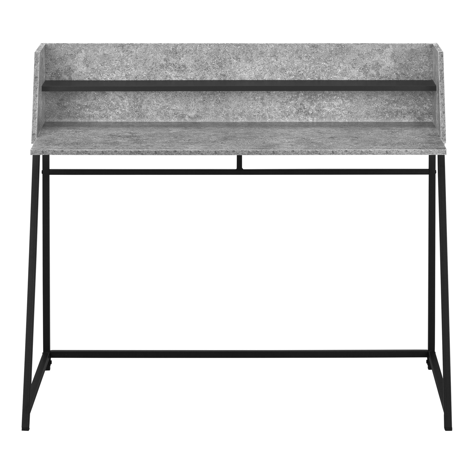 Computer Desk - 48"L / Natural / White Metal-Computer Desk-DECOROLALA