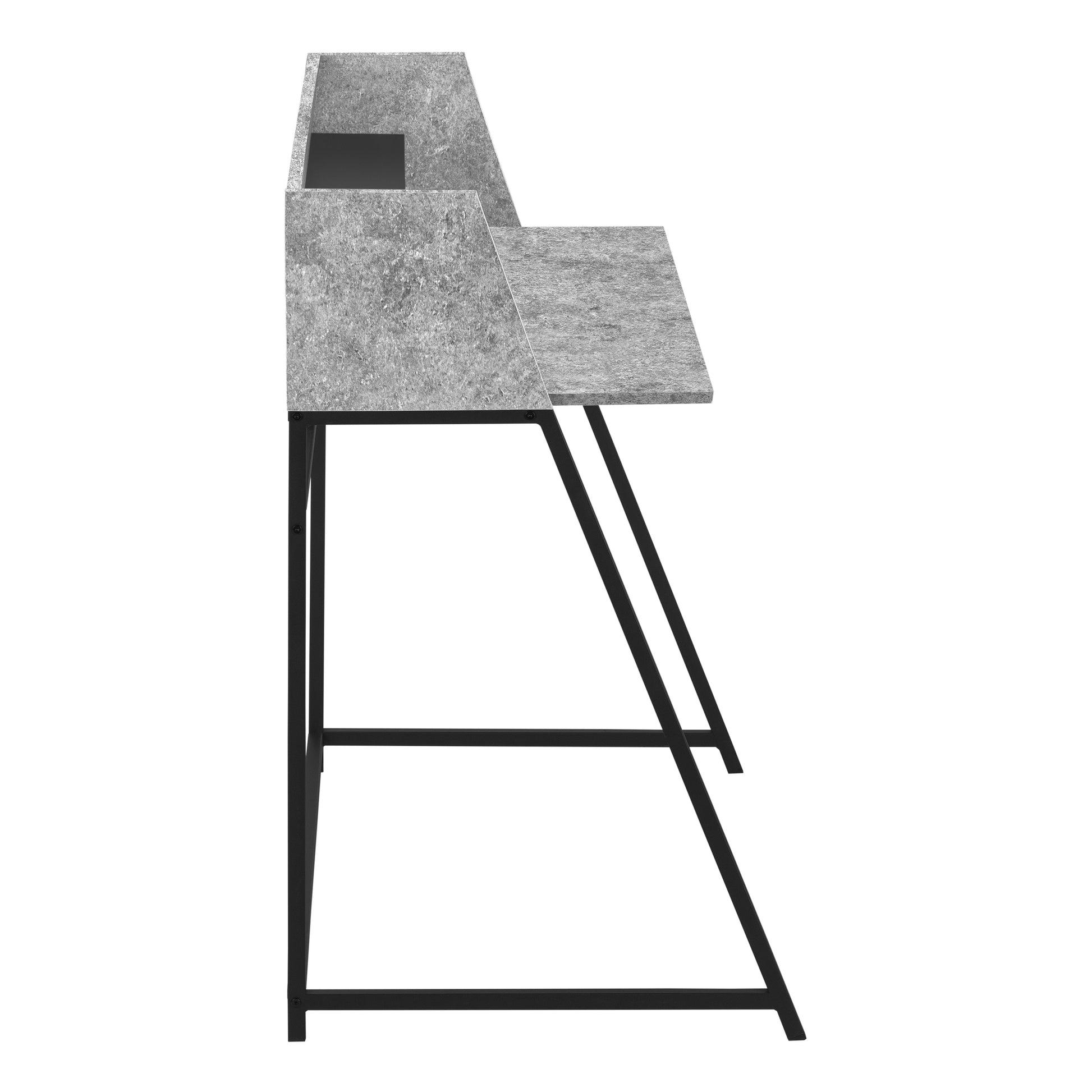 Computer Desk - 48"L / Natural / White Metal-Computer Desk-DECOROLALA