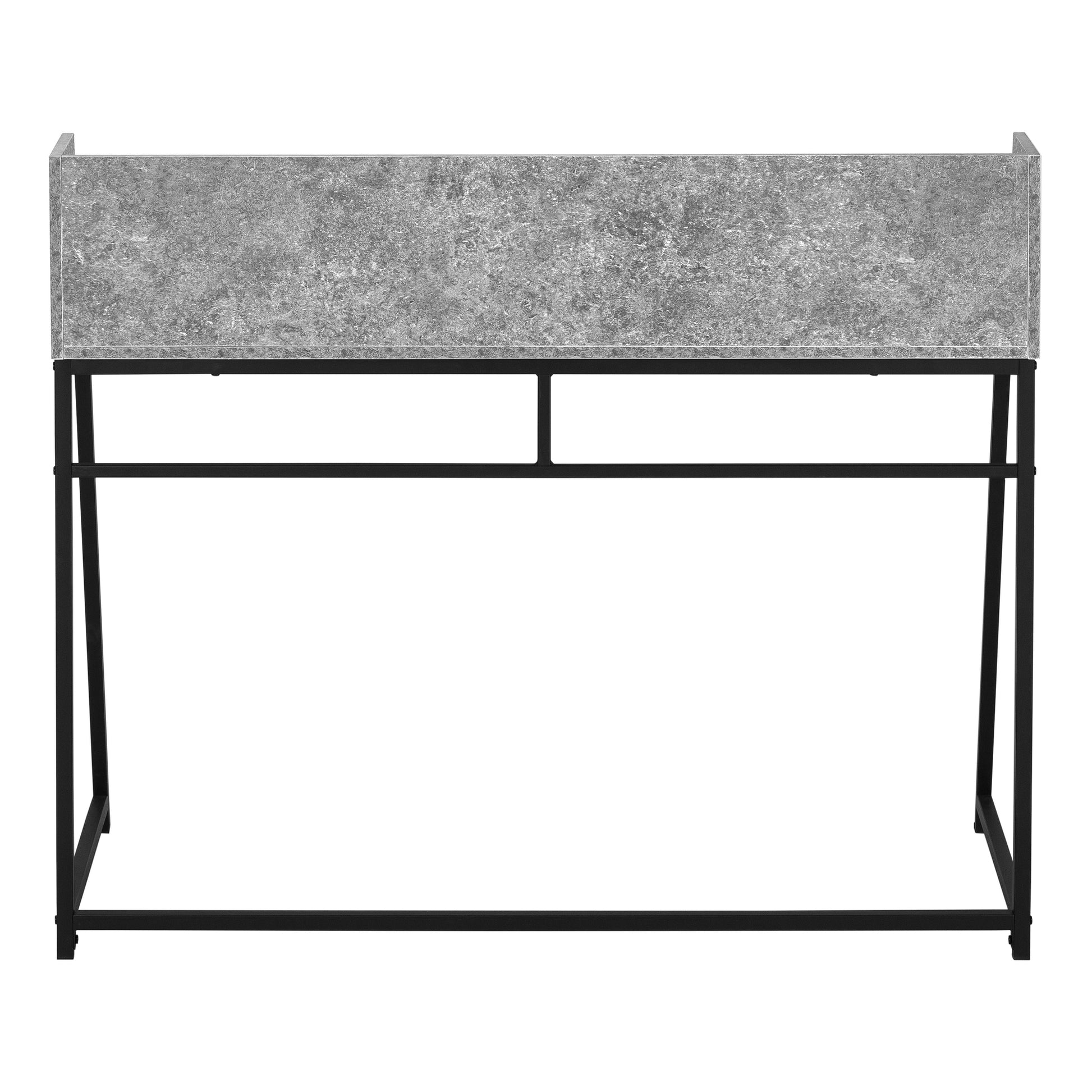 Computer Desk - 48"L / Natural / White Metal-Computer Desk-DECOROLALA