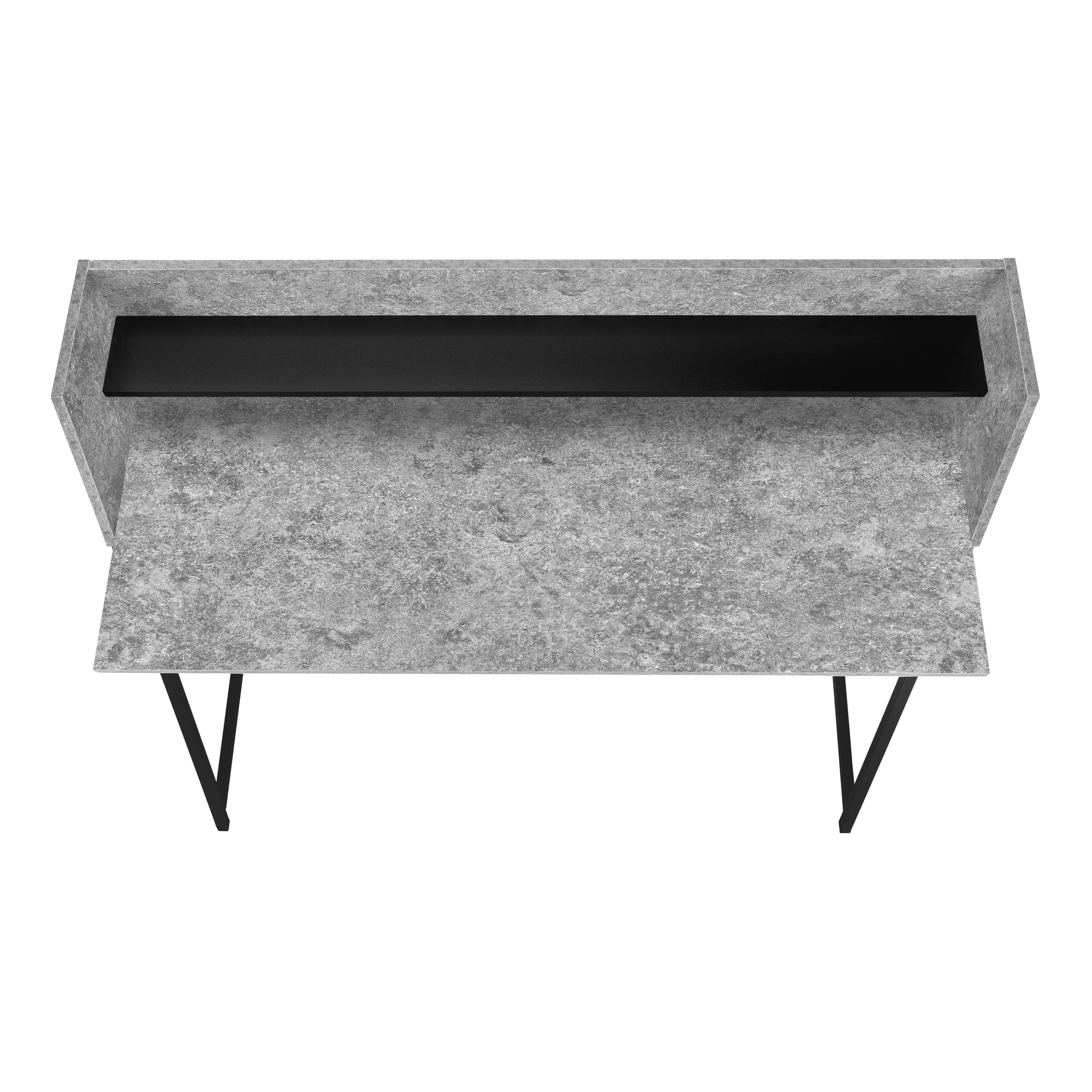 Computer Desk - 48"L / Natural / White Metal-Computer Desk-DECOROLALA