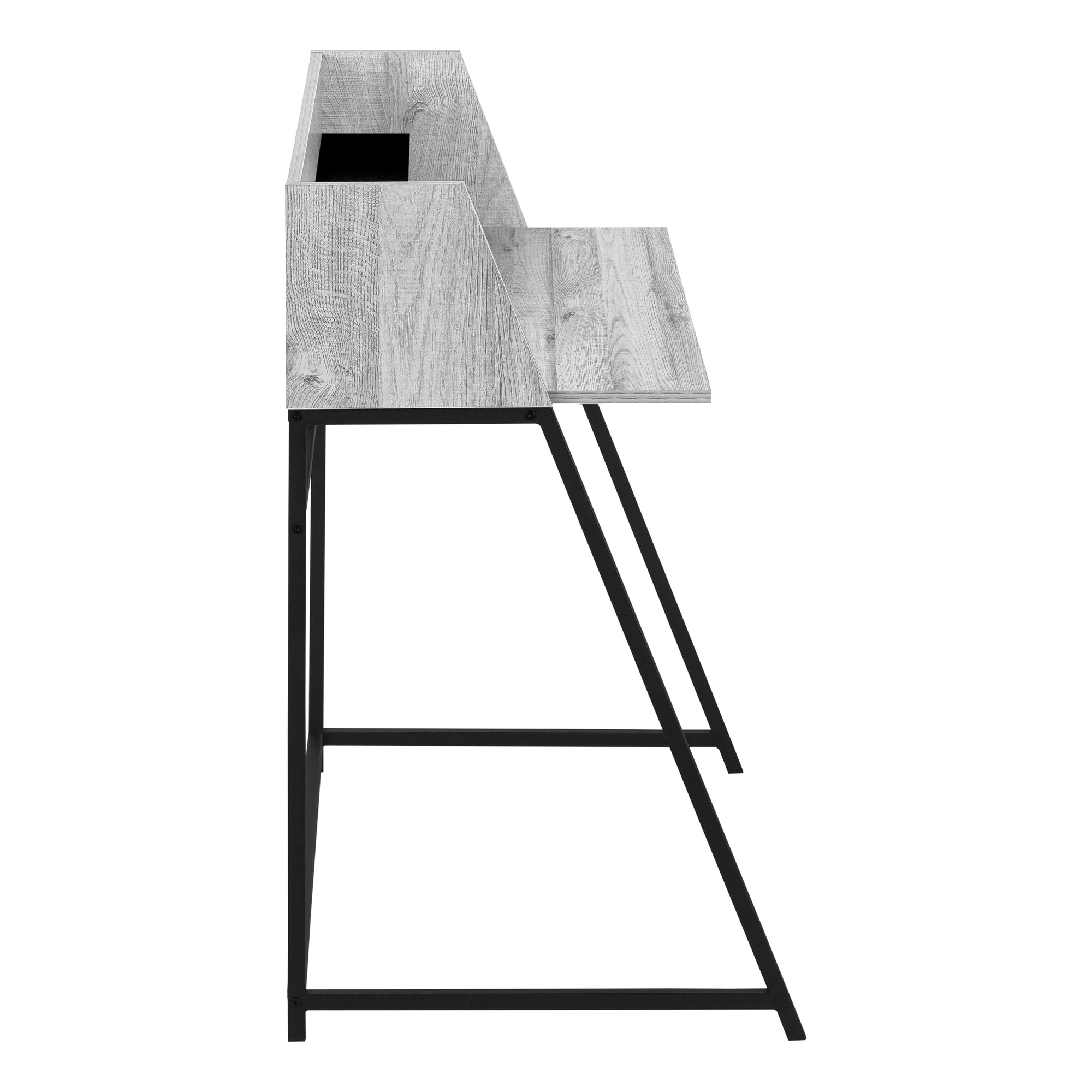 Computer Desk - 48"L / Natural / White Metal-Computer Desk-DECOROLALA