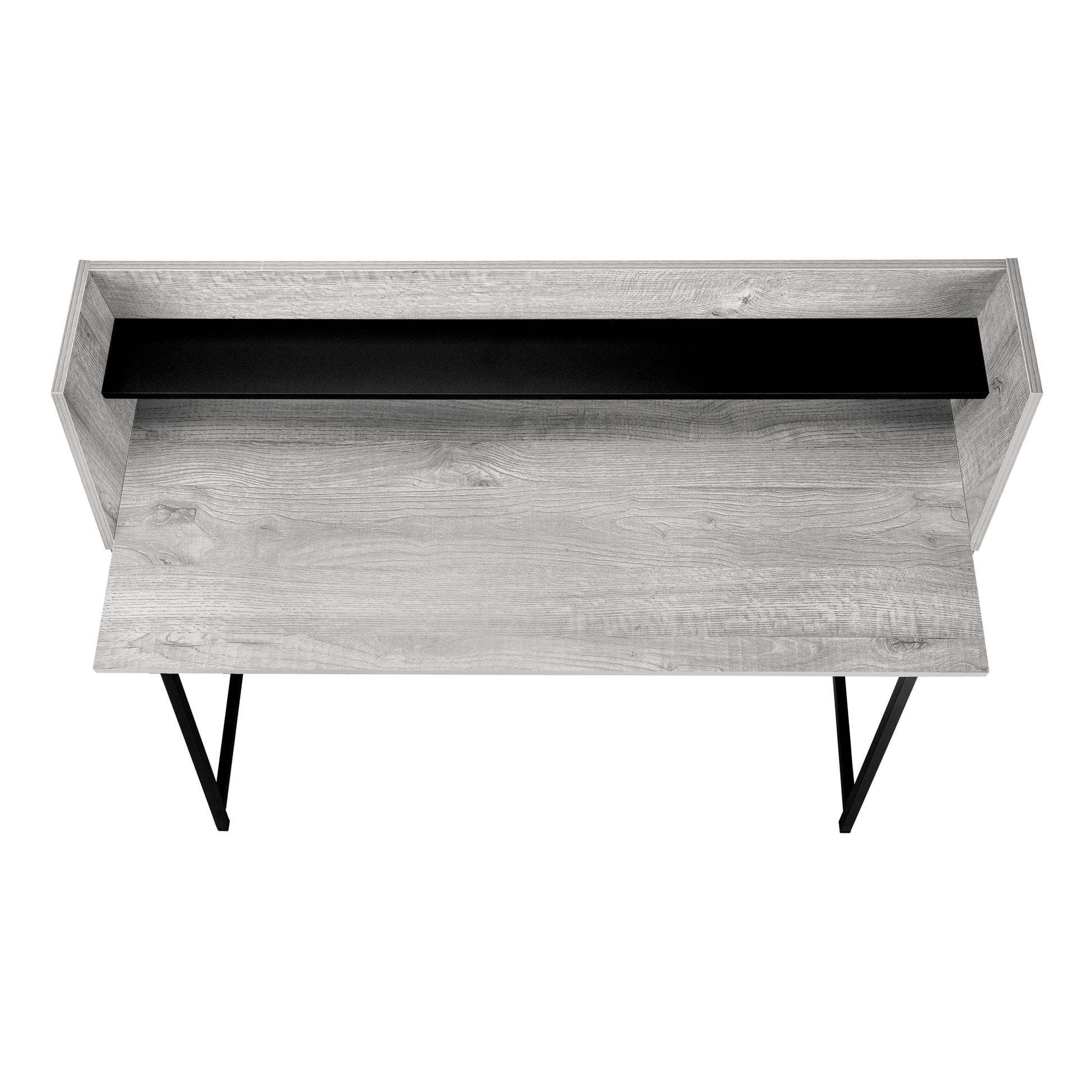 Computer Desk - 48"L / Natural / White Metal-Computer Desk-DECOROLALA