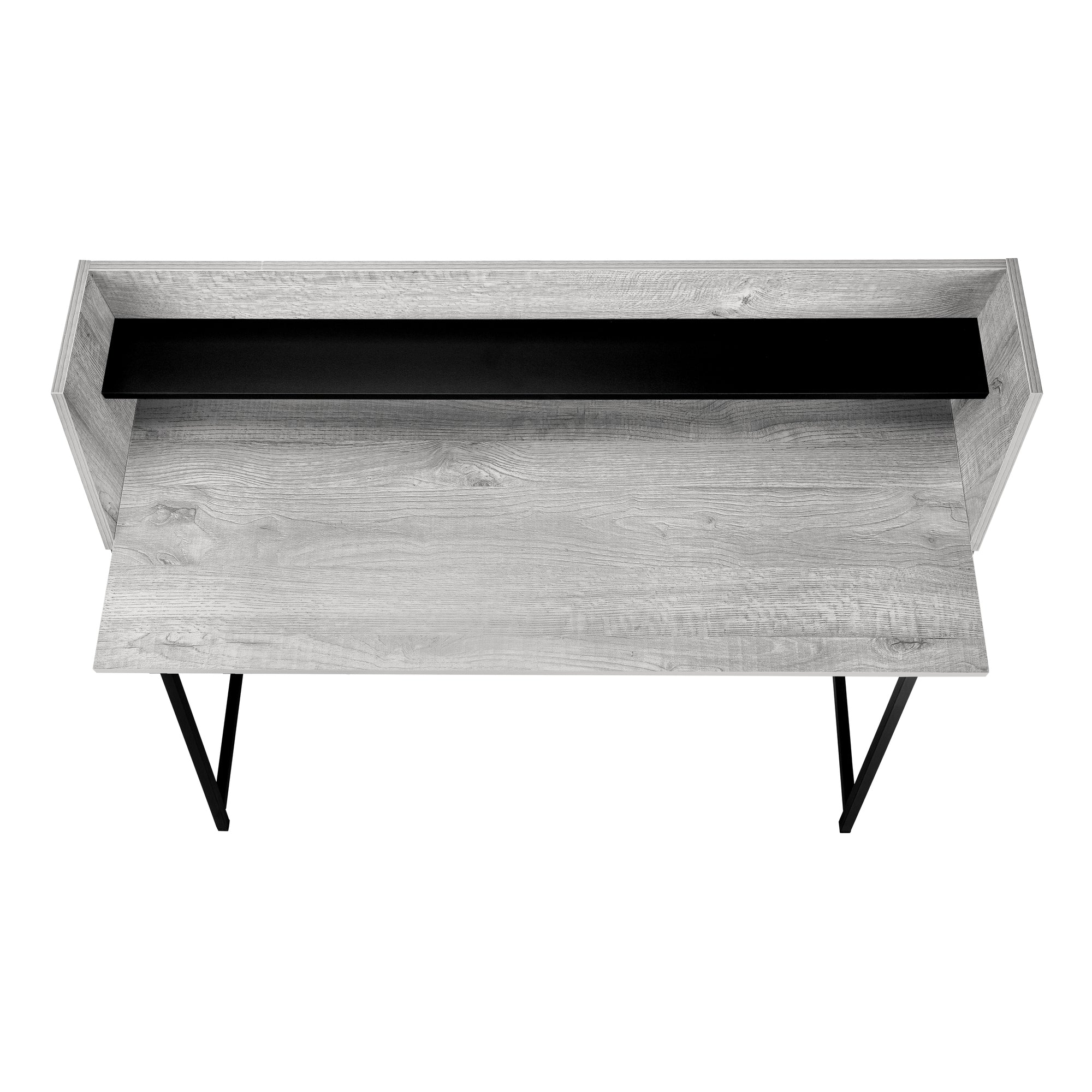 Computer Desk - 48"L / Natural / White Metal-Computer Desk-DECOROLALA