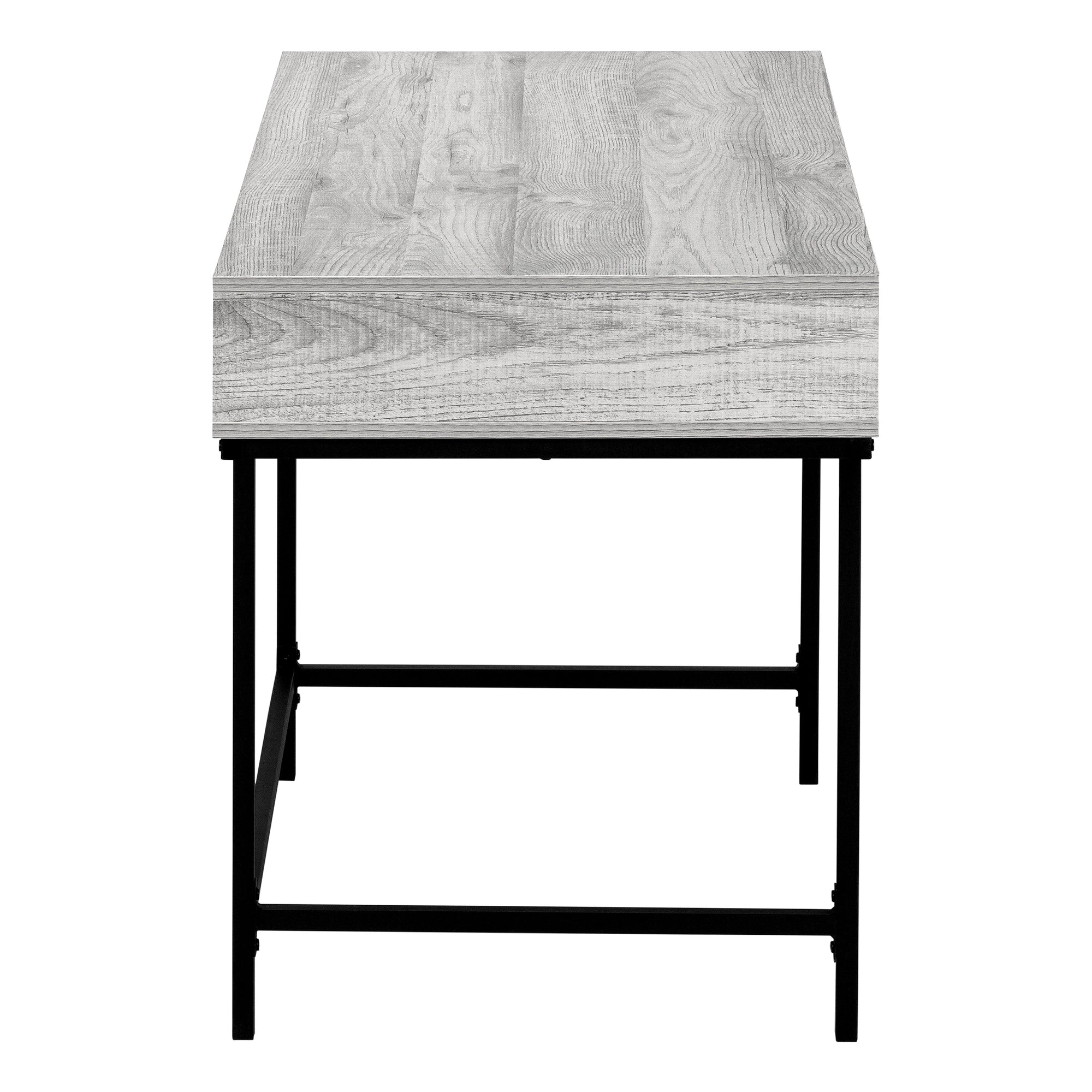 Computer Desk - 48"L / Black Marble-Look / Black Metal-Computer Desk-DECOROLALA