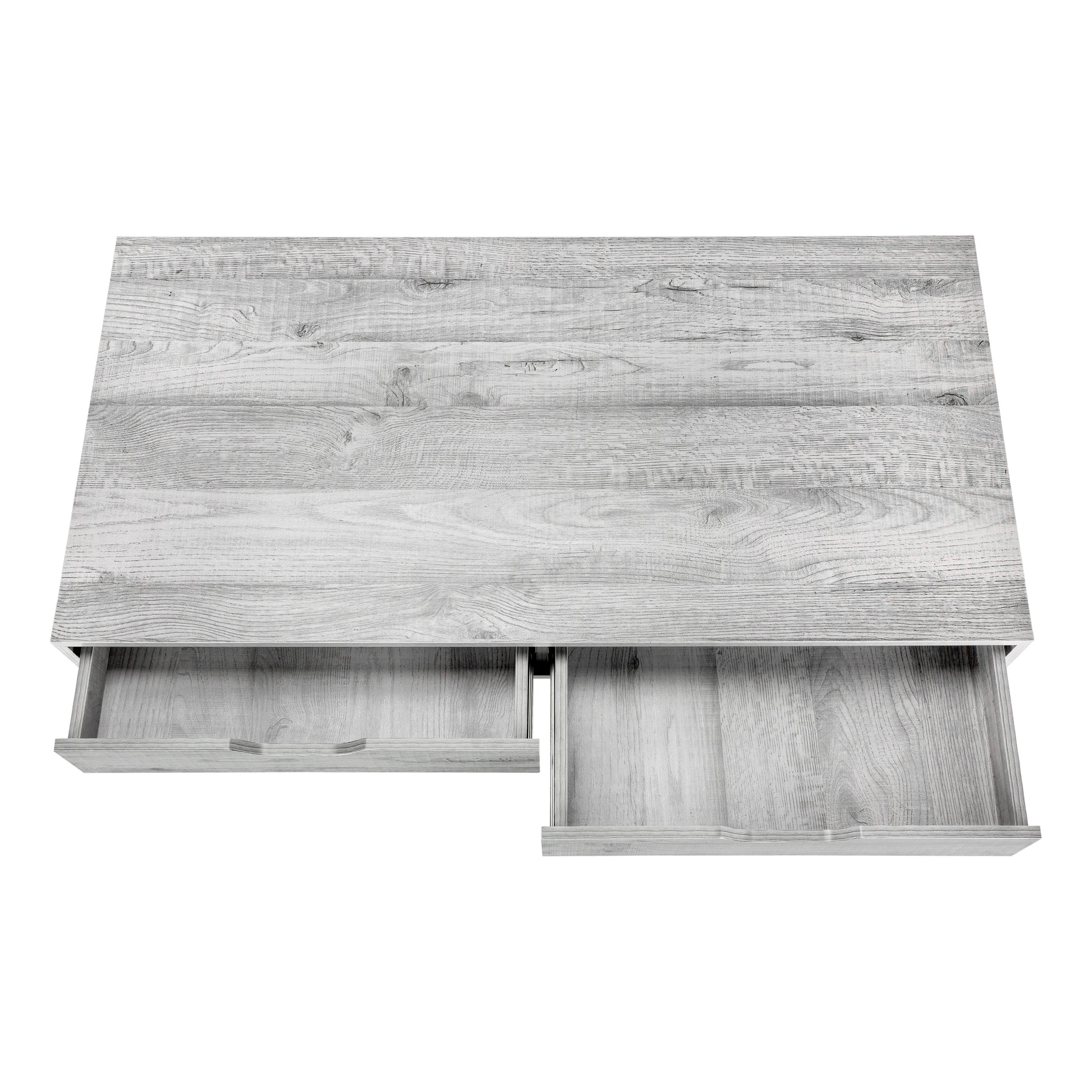 Computer Desk - 48"L / Black Marble-Look / Black Metal-Computer Desk-DECOROLALA