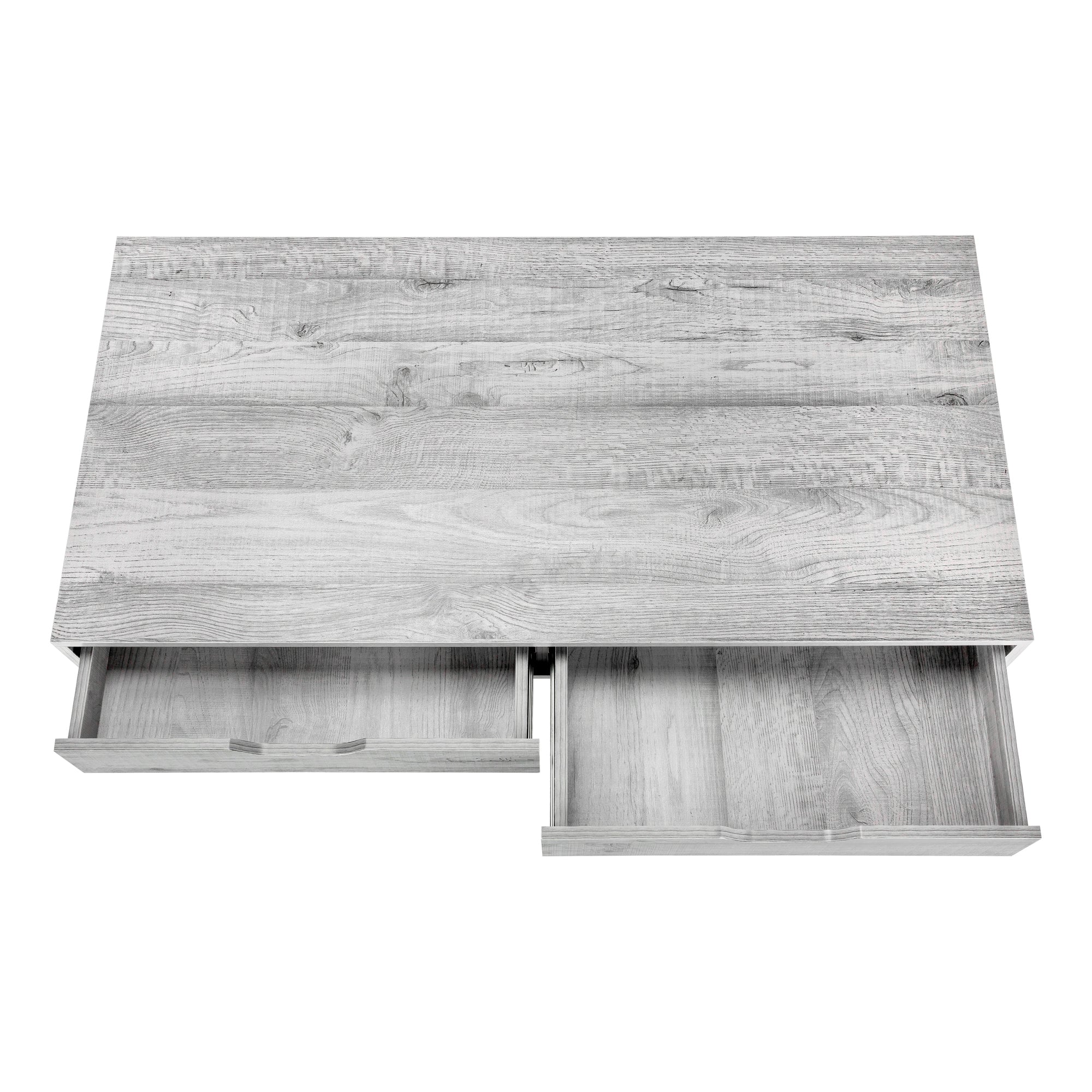 Computer Desk - 48"L / Black Marble-Look / Black Metal-Computer Desk-DECOROLALA