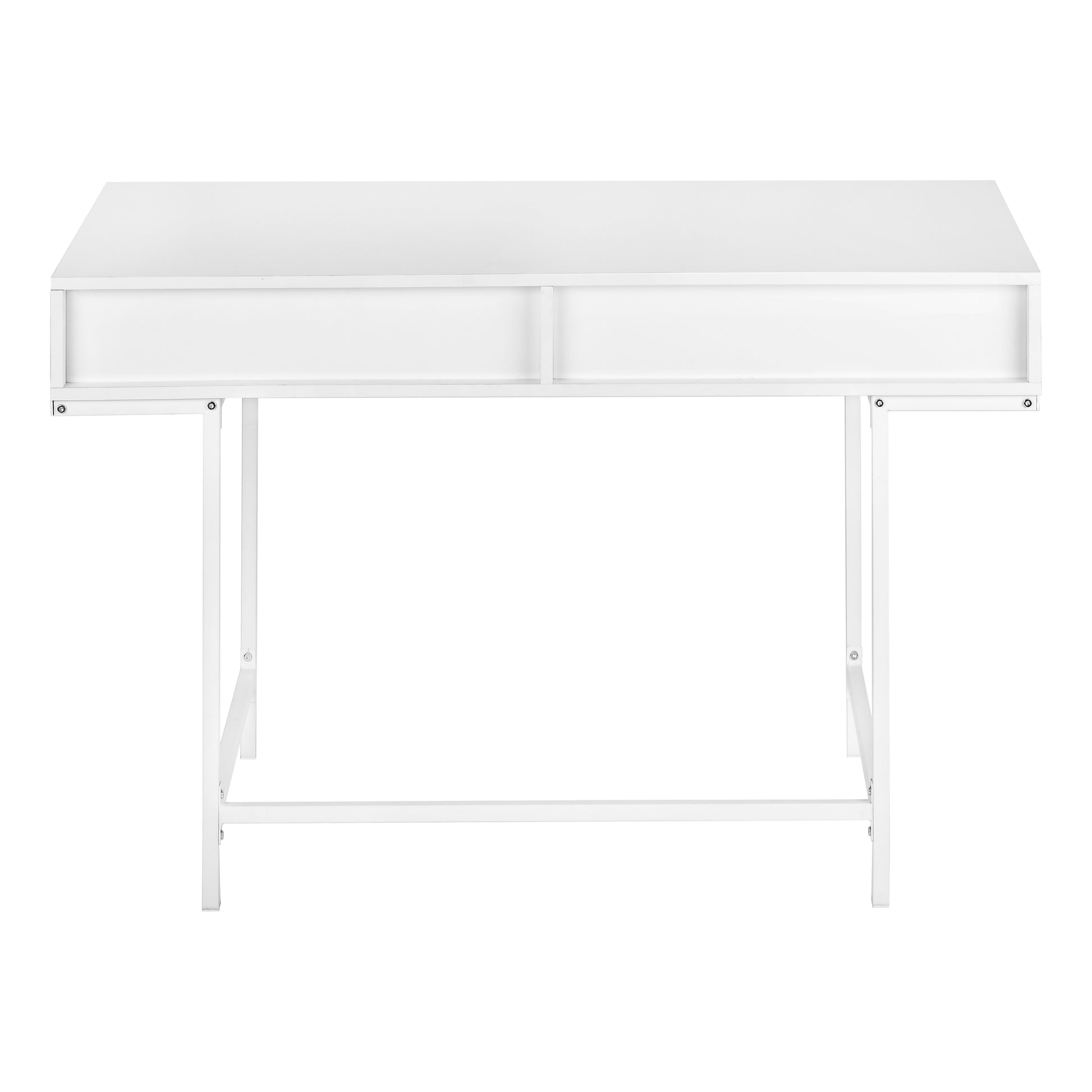 Computer Desk - 48"L / Black Marble-Look / Black Metal-Computer Desk-DECOROLALA