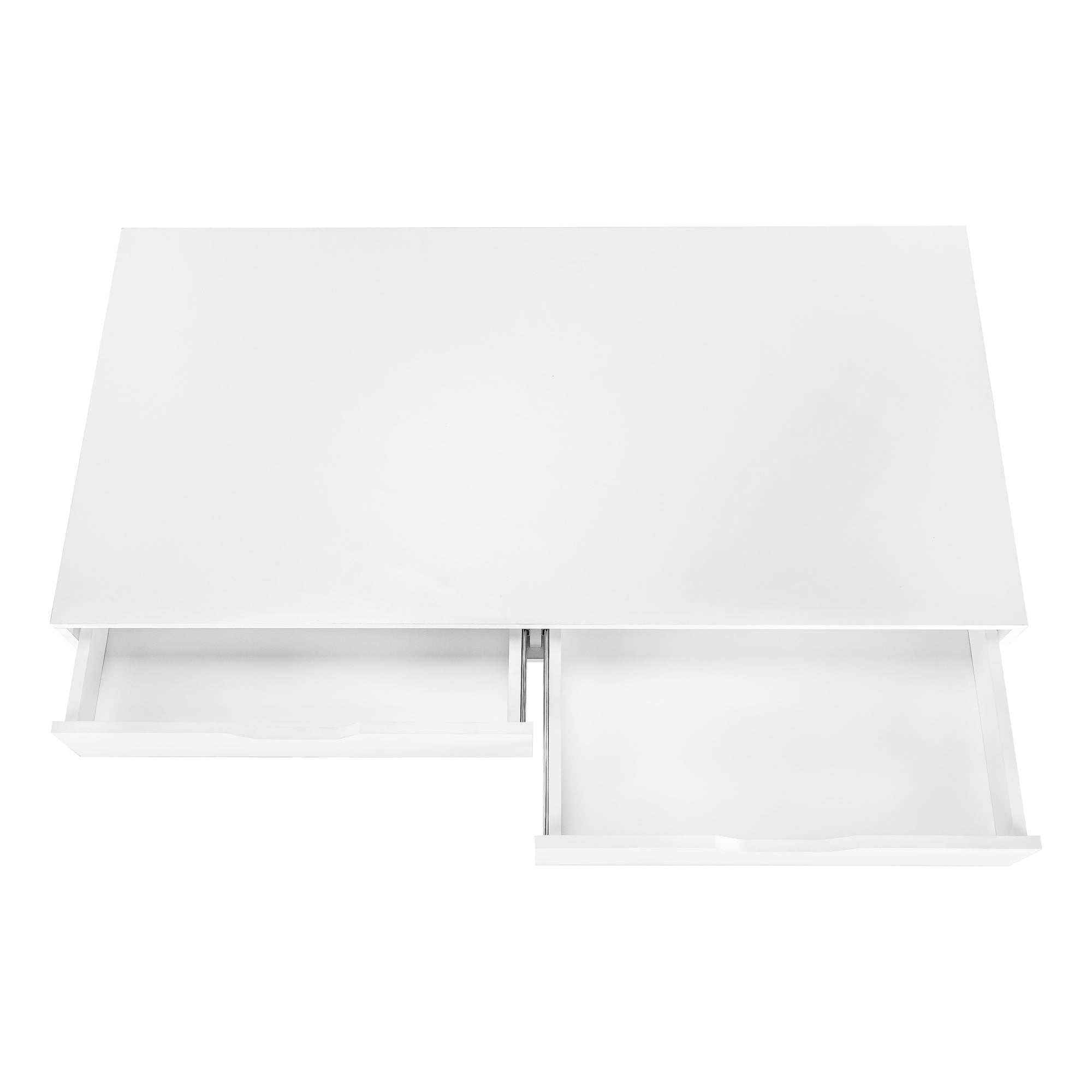 Computer Desk - 48"L / Black Marble-Look / Black Metal-Computer Desk-DECOROLALA