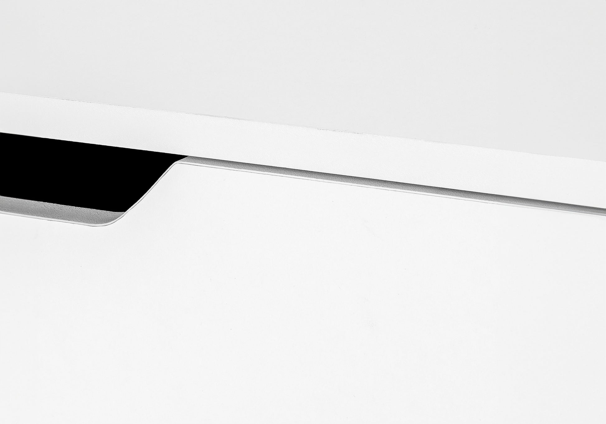 Computer Desk - 48"L / Black Marble-Look / Black Metal-Computer Desk-DECOROLALA