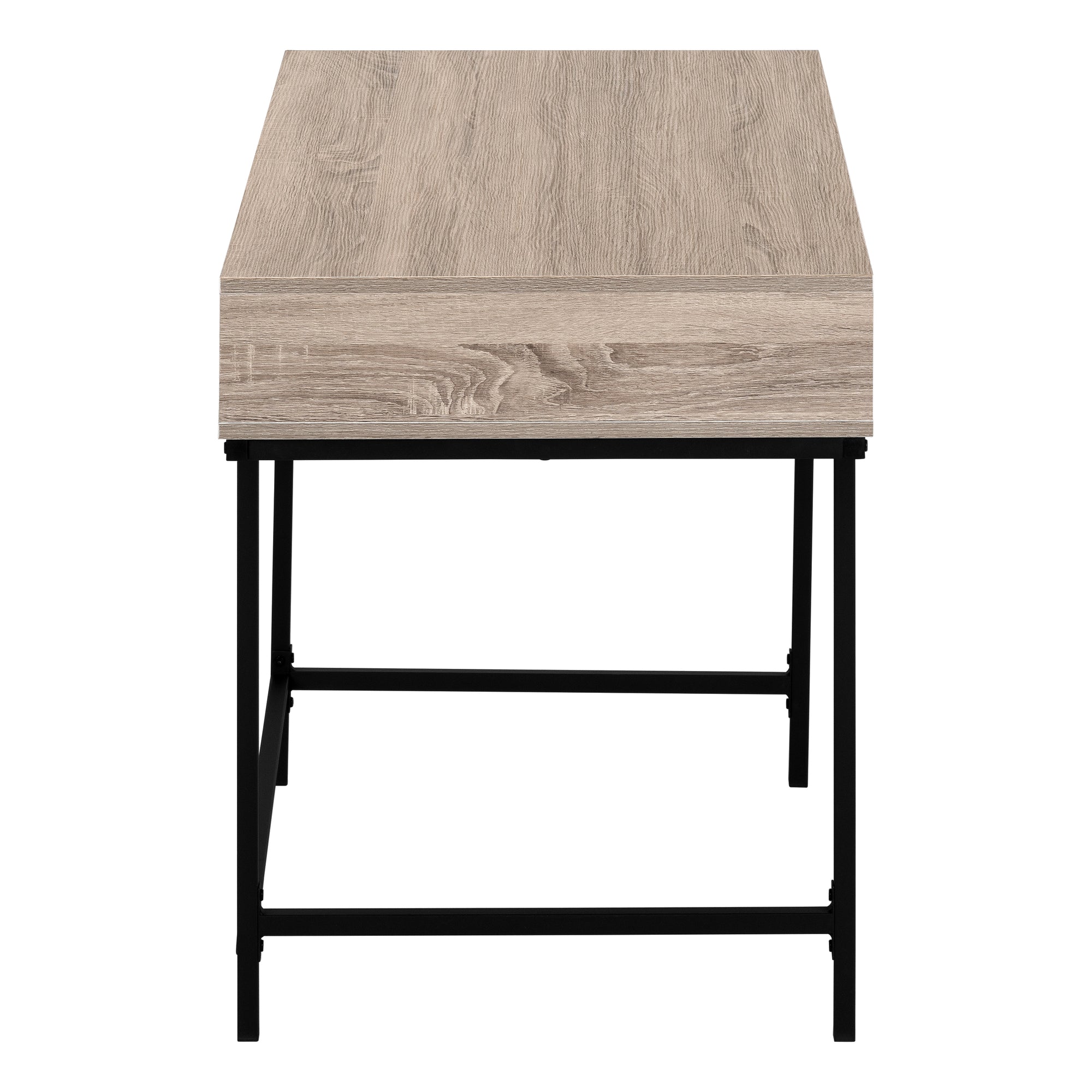 Computer Desk - 48"L / Black Marble-Look / Black Metal-Computer Desk-DECOROLALA
