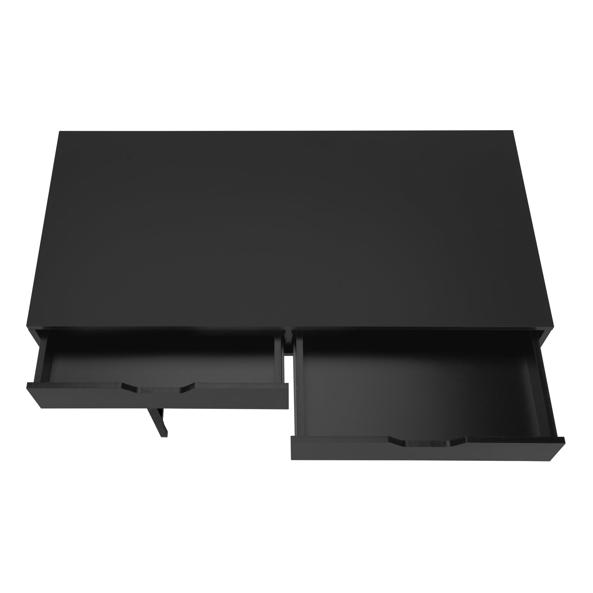 Computer Desk - 48"L / Black Marble-Look / Black Metal-Computer Desk-DECOROLALA