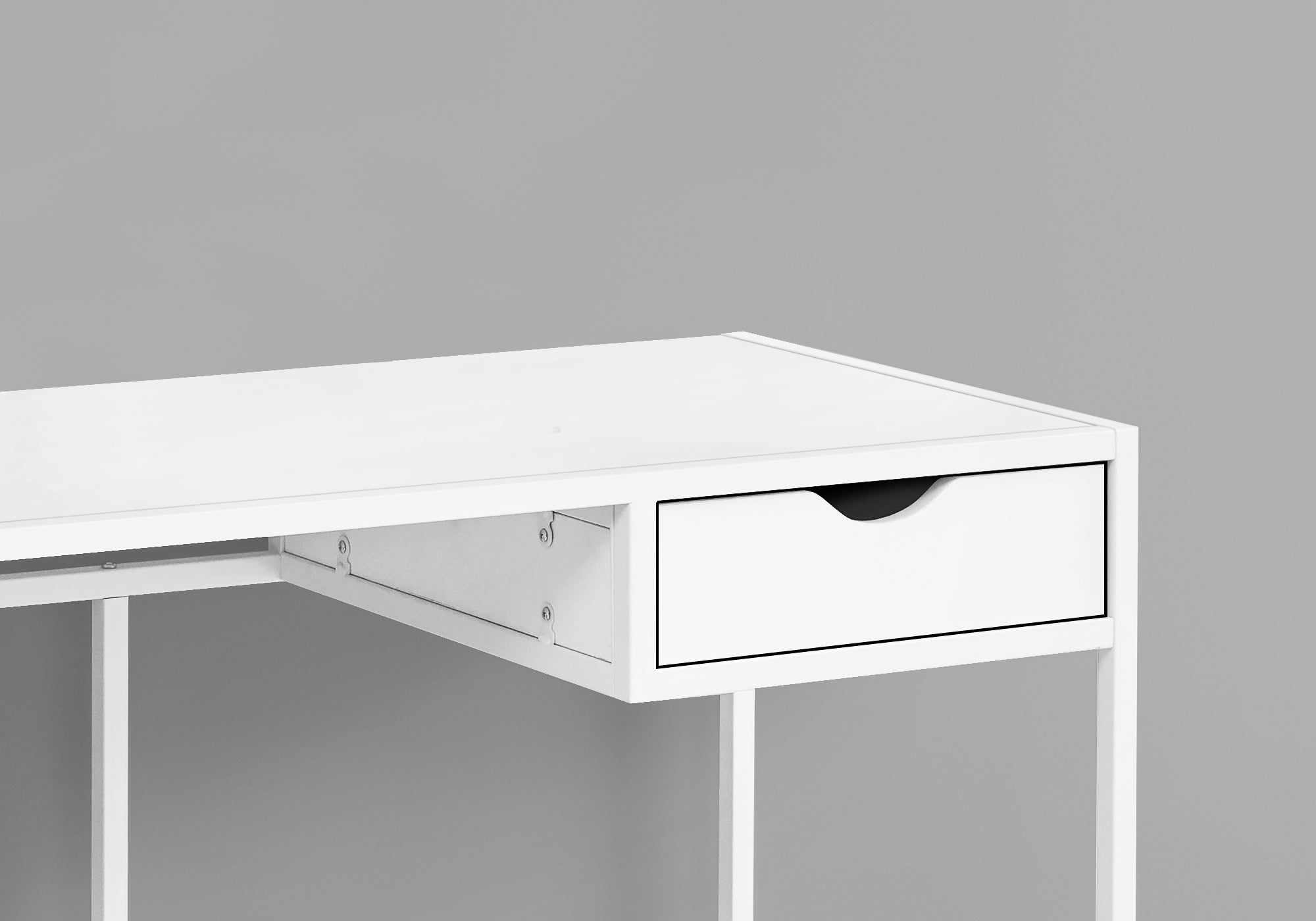 Computer Desk - 42"L / Grey / Dark Grey Metal-Computer Desk-DECOROLALA