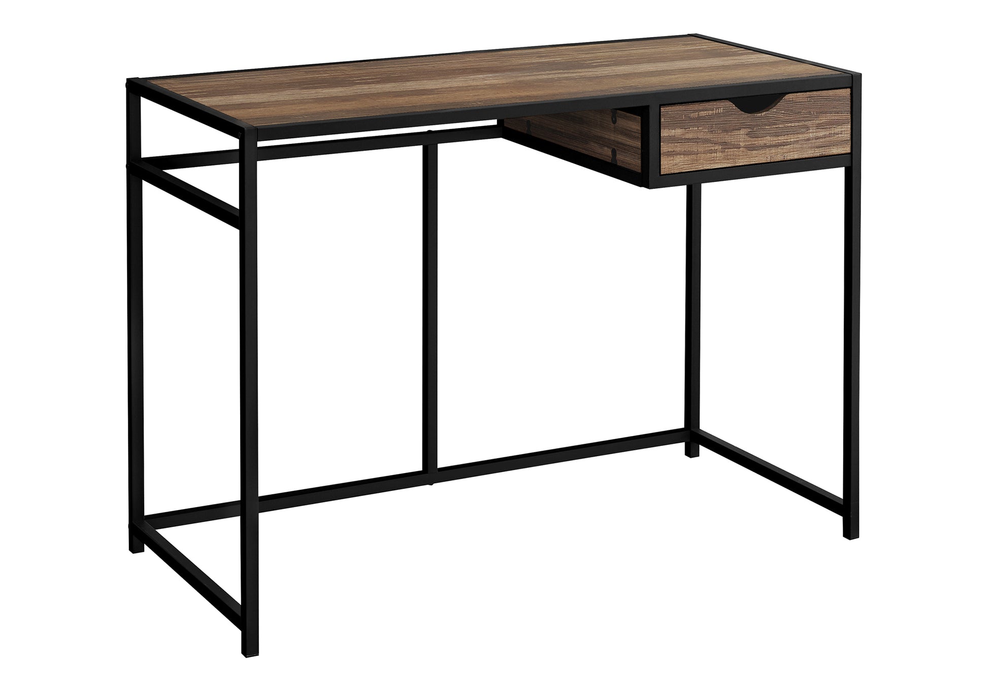 Computer Desk - 42"L / Grey / Dark Grey Metal-Computer Desk-DECOROLALA