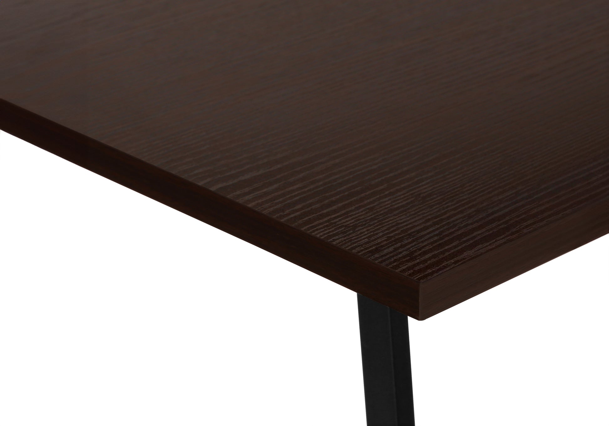 Computer Desk - 48"L / Espresso Top / Black Metal Corner-Computer Desk-DECOROLALA