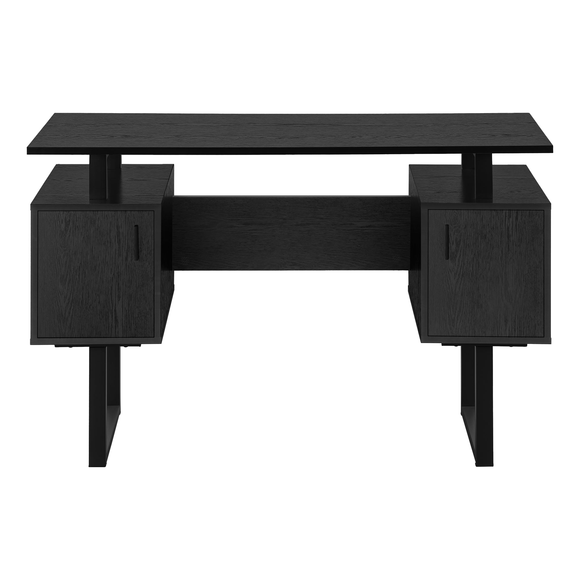 Computer Desk - 48"L / White / Silver Metal-Computer Desk-DECOROLALA