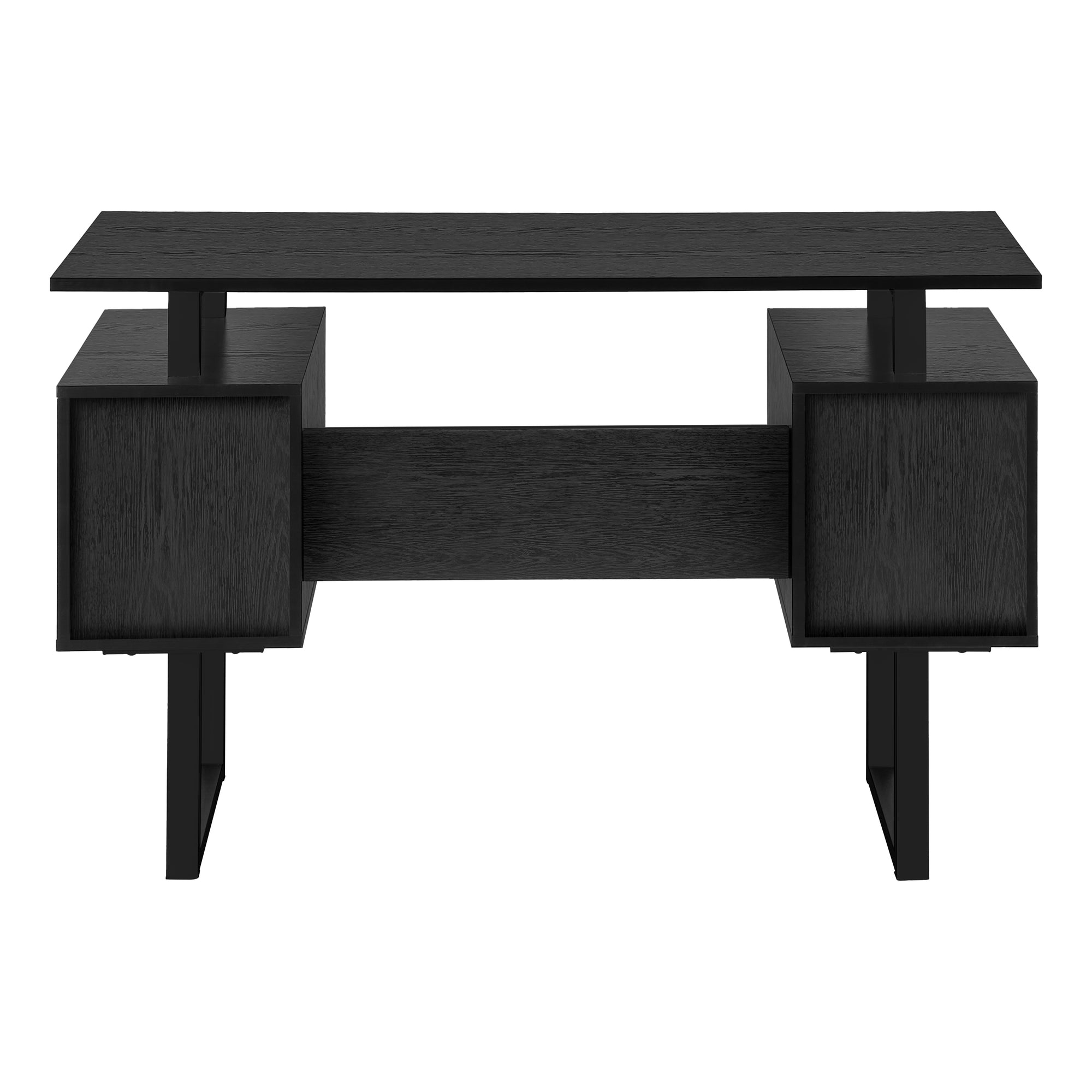 Computer Desk - 48"L / White / Silver Metal-Computer Desk-DECOROLALA