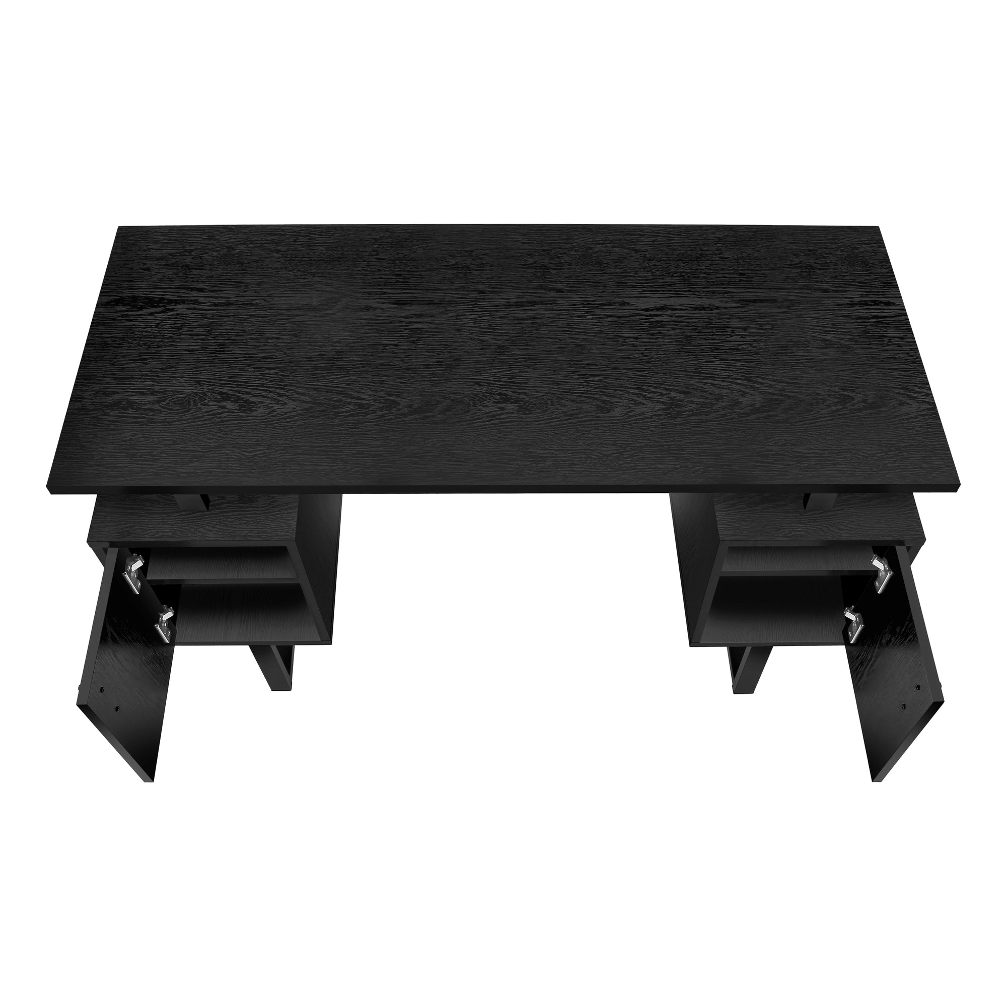 Computer Desk - 48"L / White / Silver Metal-Computer Desk-DECOROLALA