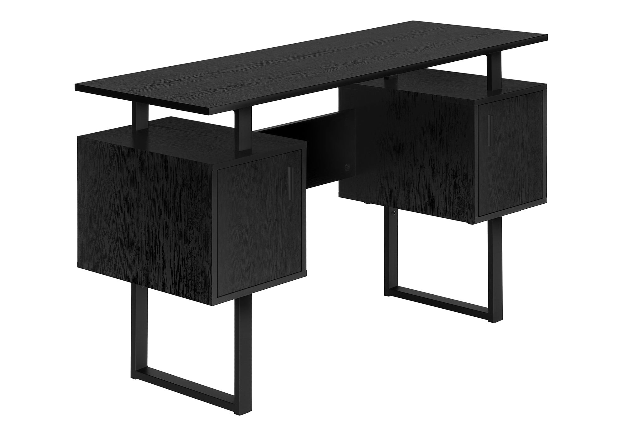 Computer Desk - 48"L / White / Silver Metal-Computer Desk-DECOROLALA