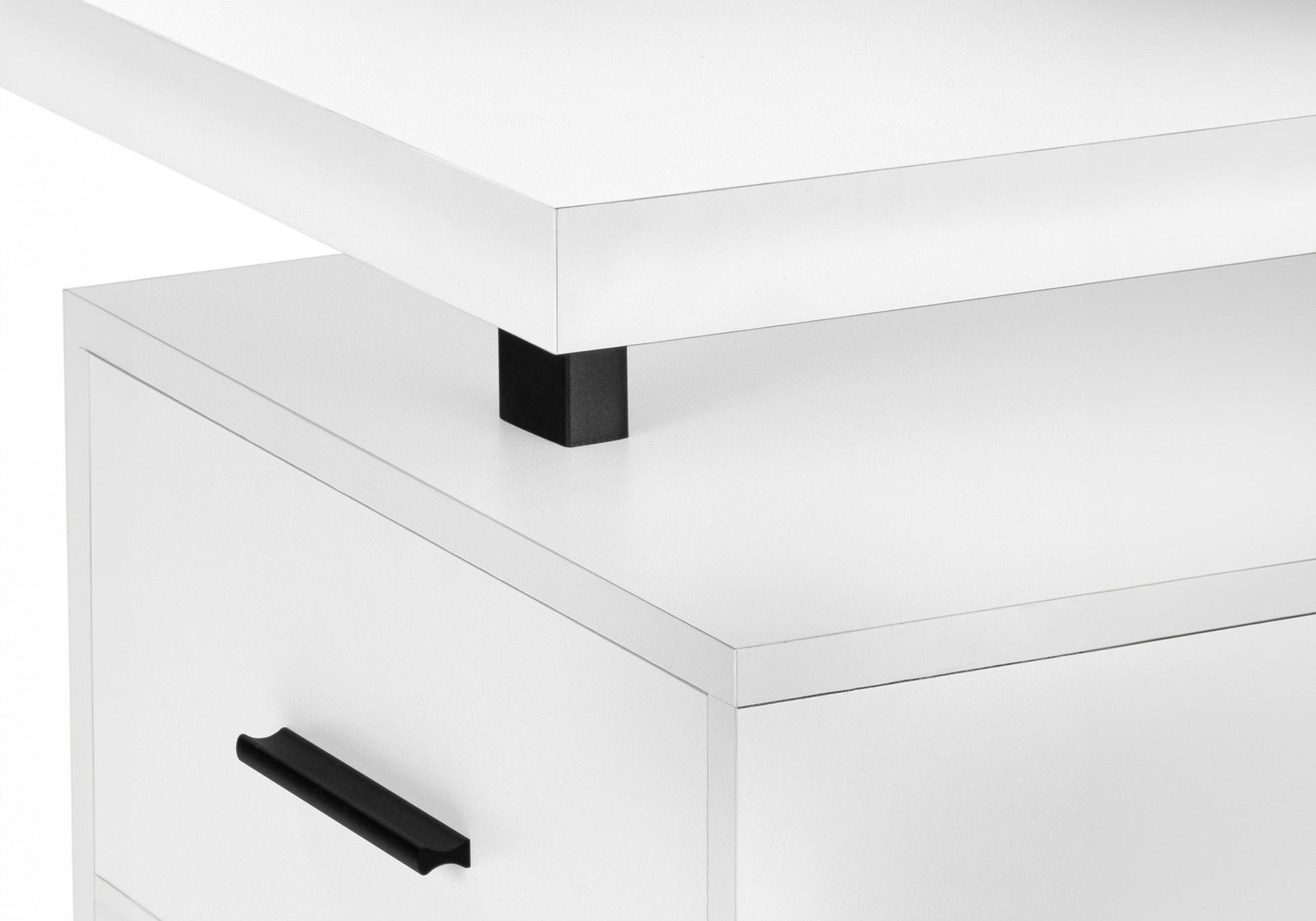Computer Desk - 60"L / Espresso / Silver Metal-Computer Desk-DECOROLALA