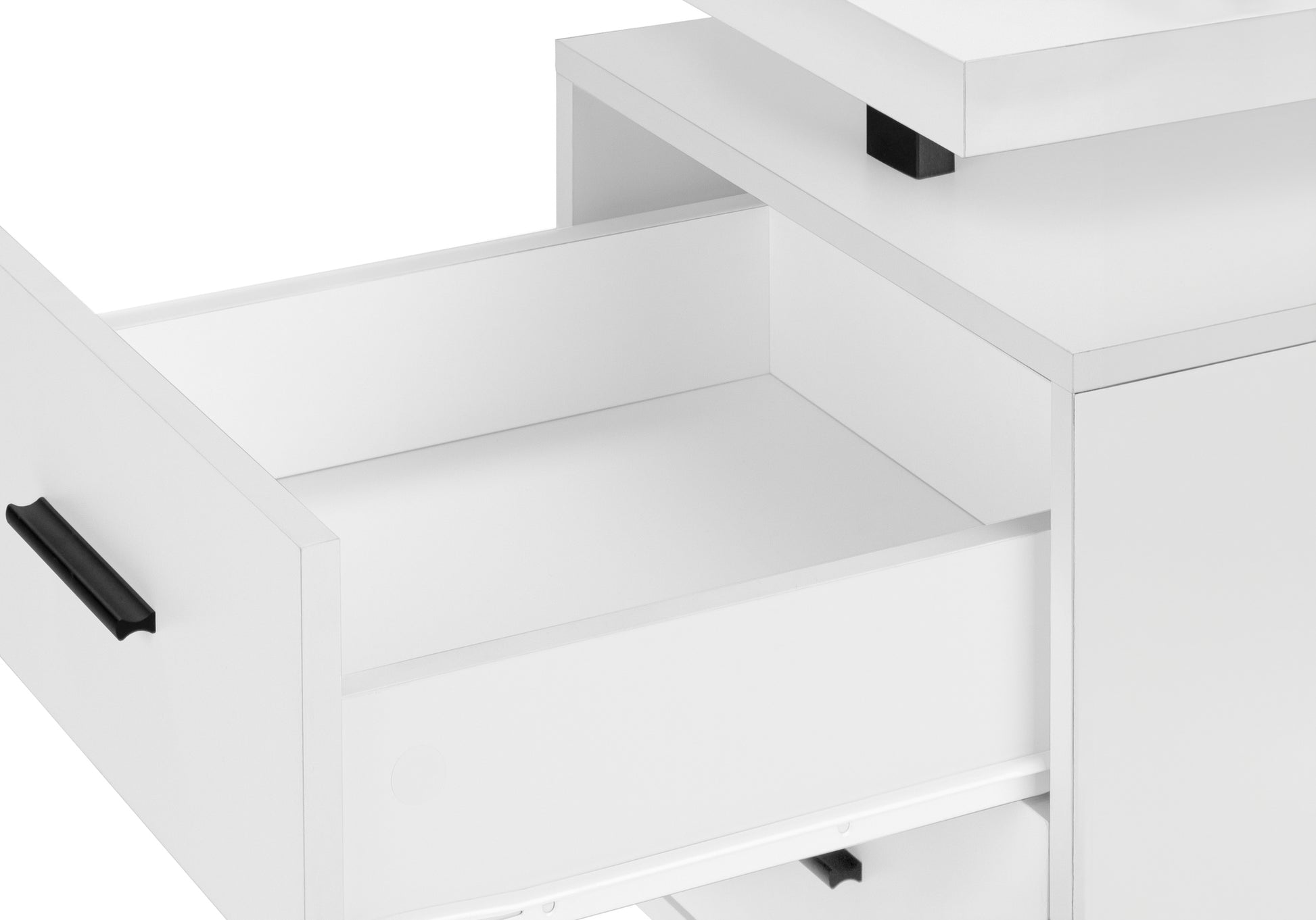 Computer Desk - 60"L / Espresso / Silver Metal-Computer Desk-DECOROLALA