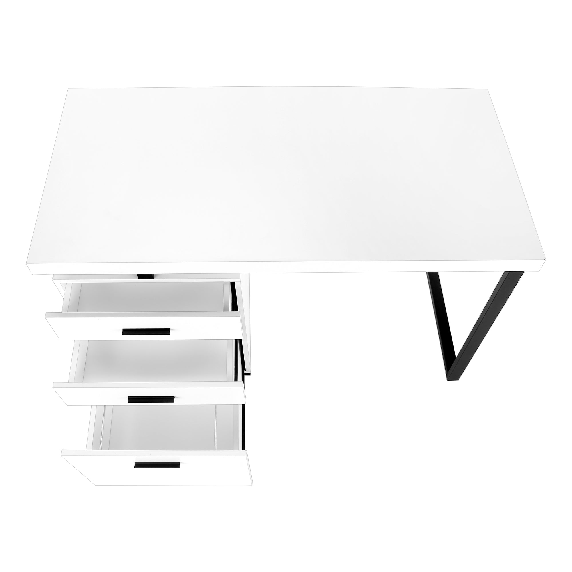 Computer Desk - 48"L / Brown Reclaimed Wood / Black Metal-Office Cabinet-DECOROLALA