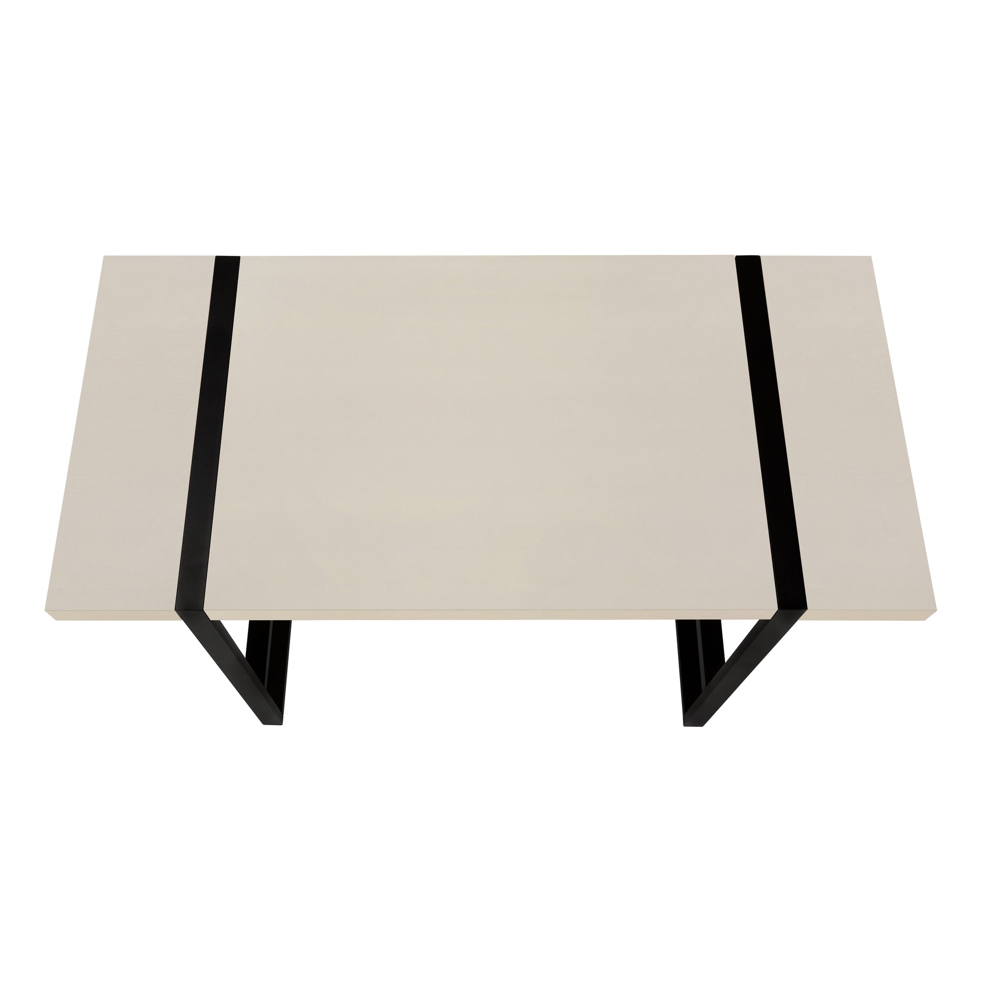 Computer Desk - 48"L / Dark Taupe / Black Metal-Computer Desk-DECOROLALA