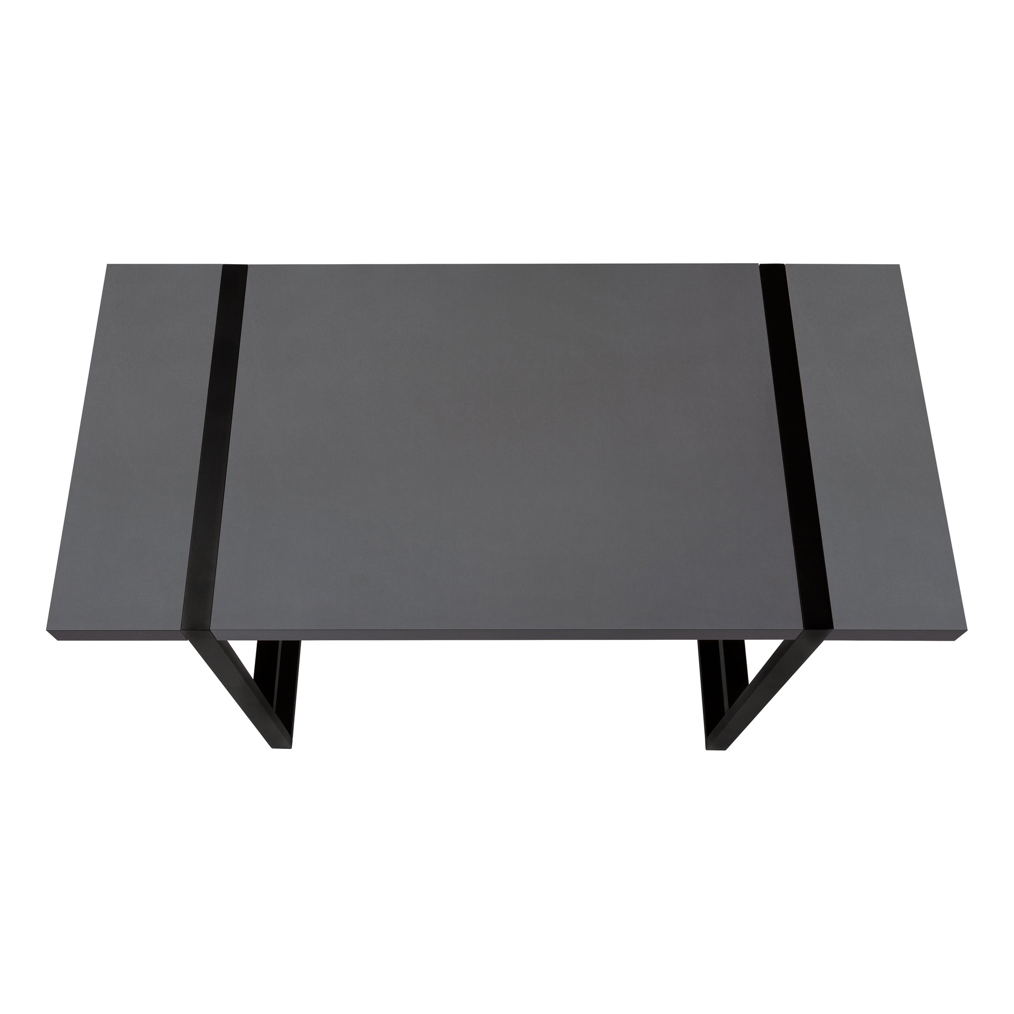 Computer Desk - 48"L / Dark Taupe / Black Metal-Computer Desk-DECOROLALA