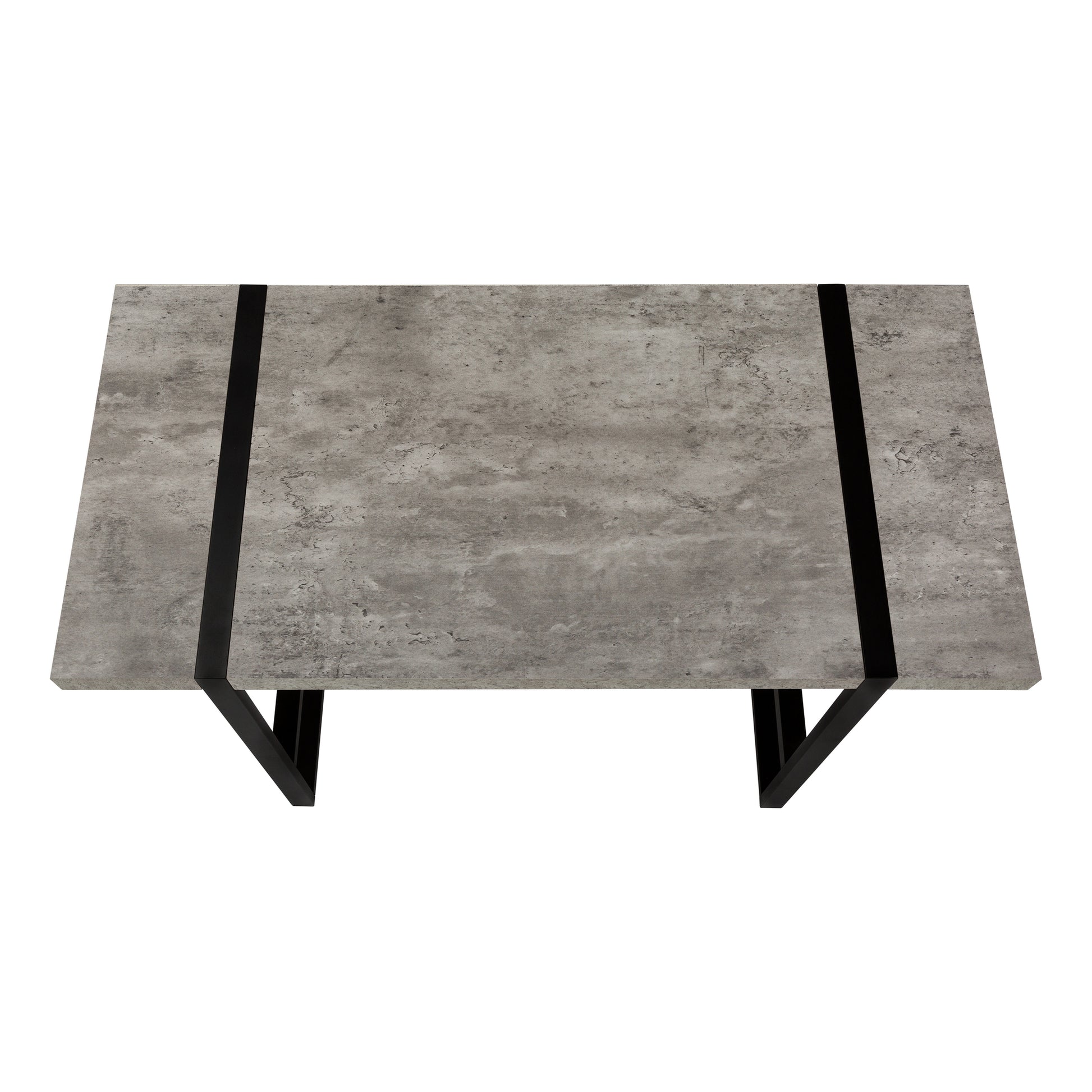 Computer Desk - 48"L / Dark Taupe / Black Metal-Computer Desk-DECOROLALA