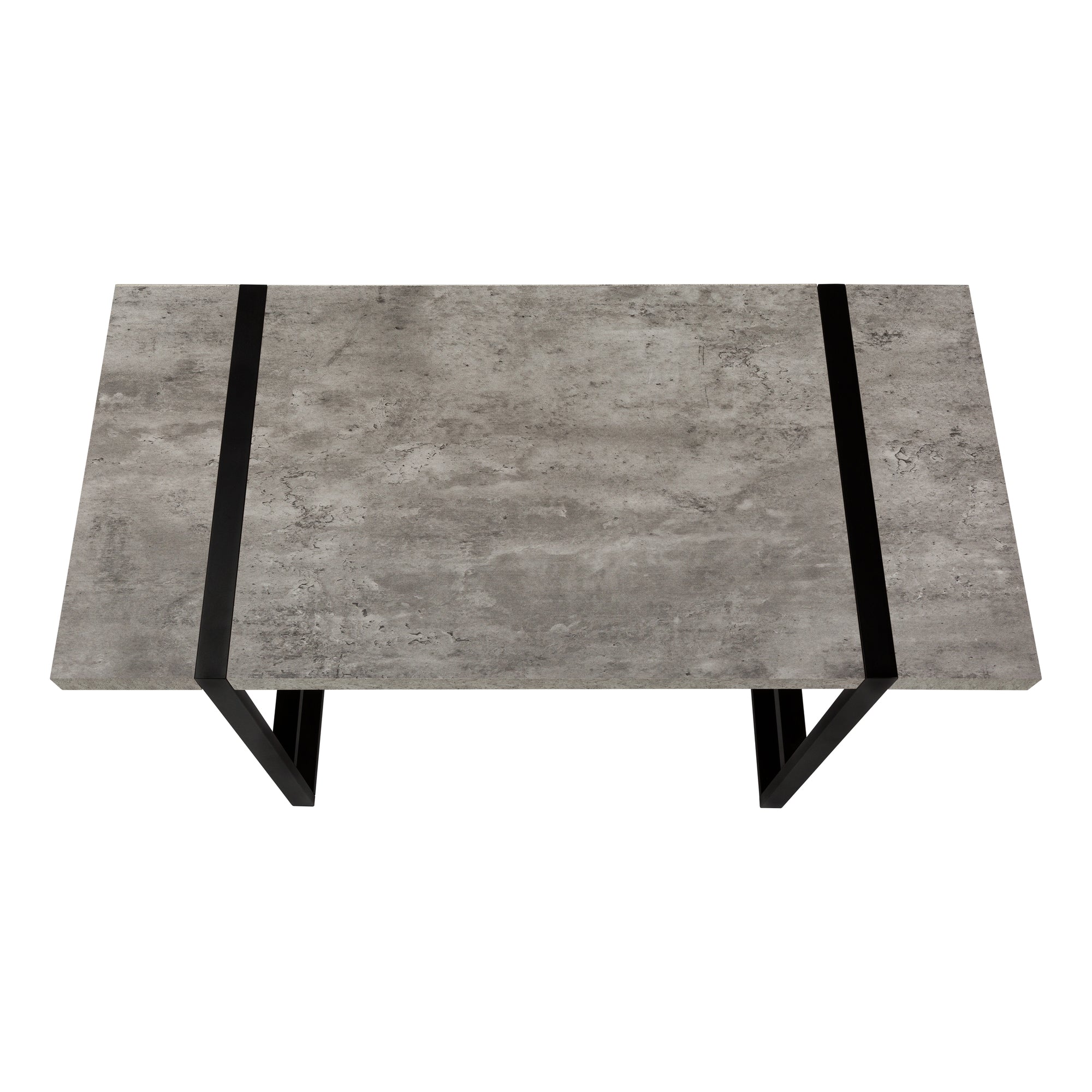 Computer Desk - 48"L / Dark Taupe / Black Metal-Computer Desk-DECOROLALA
