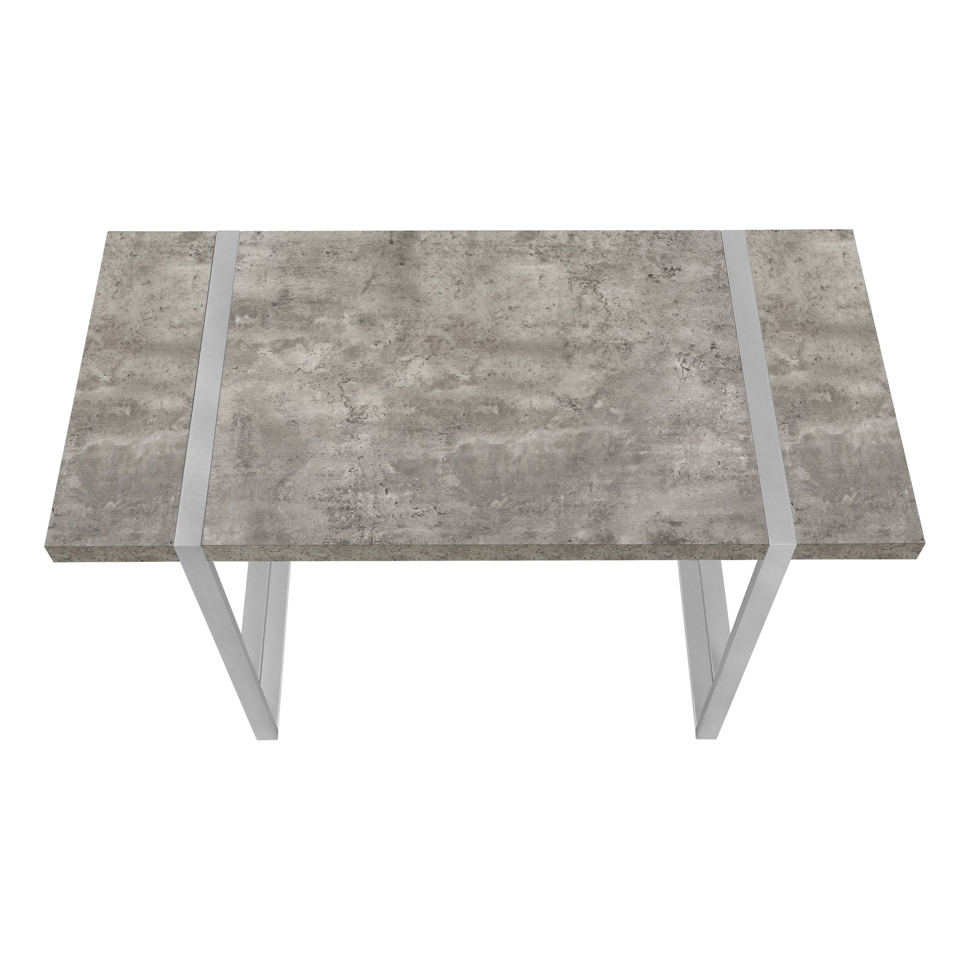 Computer Desk - 48"L / Dark Taupe / Black Metal-Computer Desk-DECOROLALA