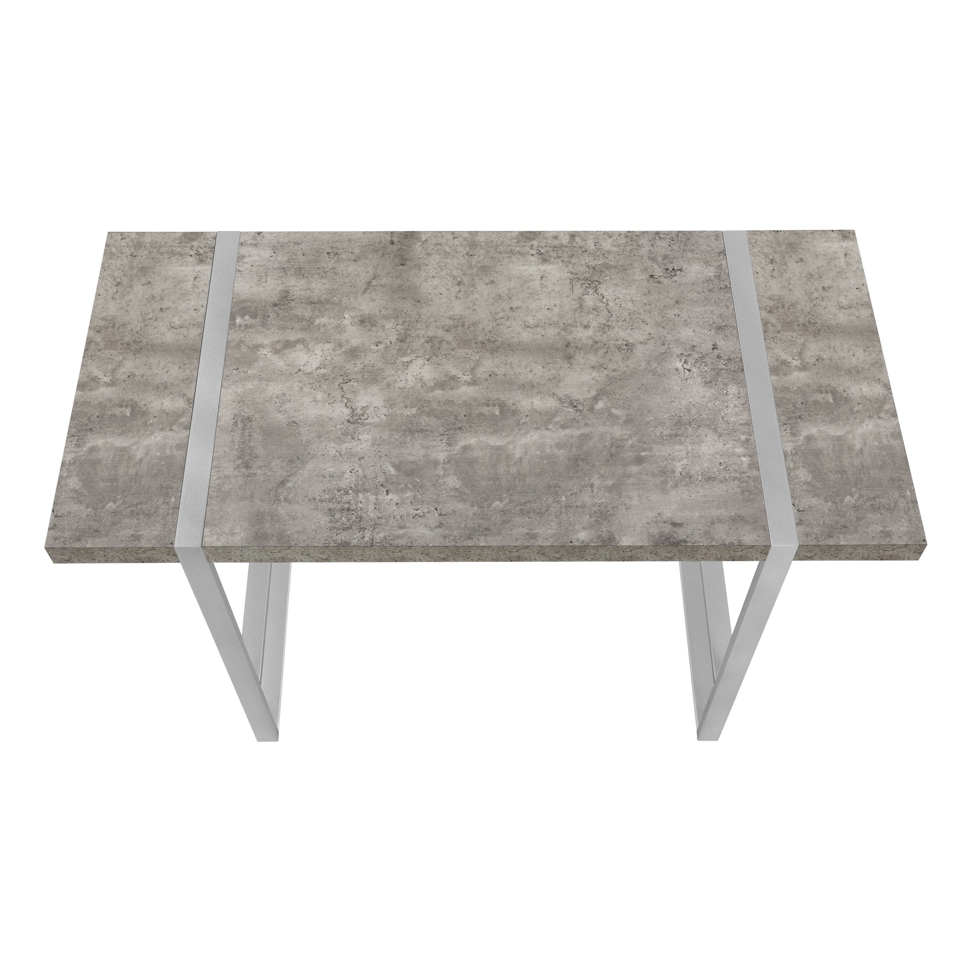Computer Desk - 48"L / Dark Taupe / Black Metal-Computer Desk-DECOROLALA