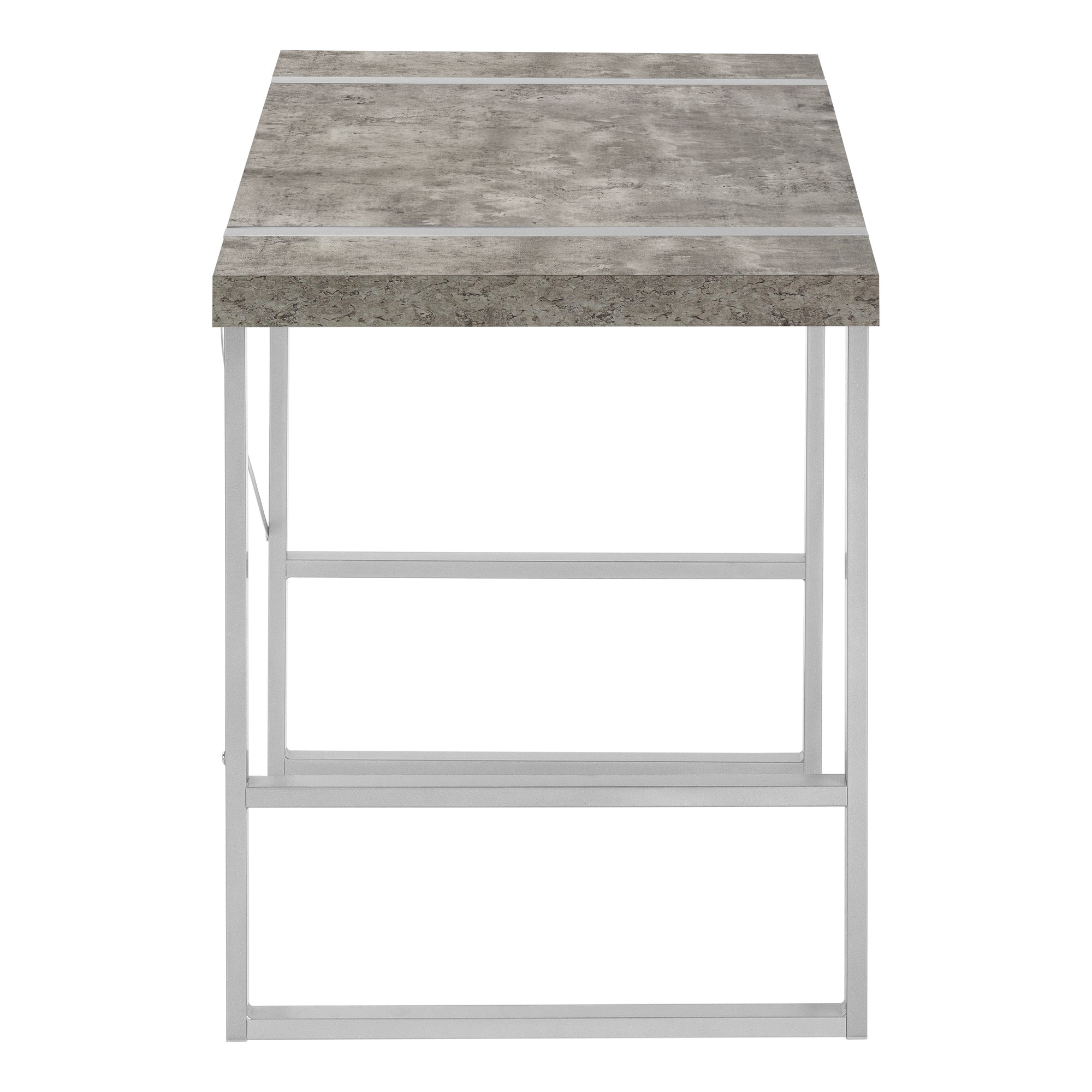 Computer Desk - 48"L / Dark Taupe / Black Metal-Computer Desk-DECOROLALA