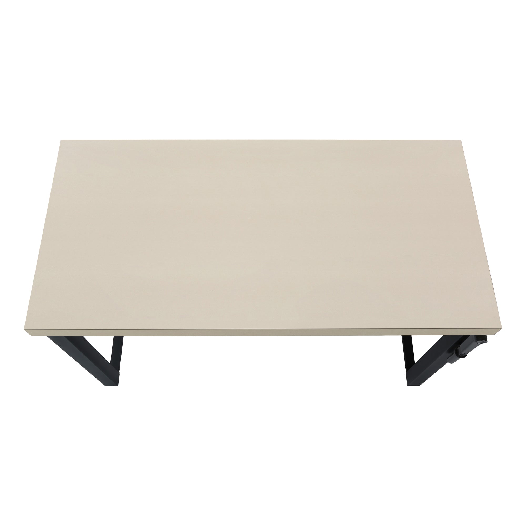 Computer Desk - 48"L / Walnut / Adj.Height/ Black Metal-Computer Desk-DECOROLALA
