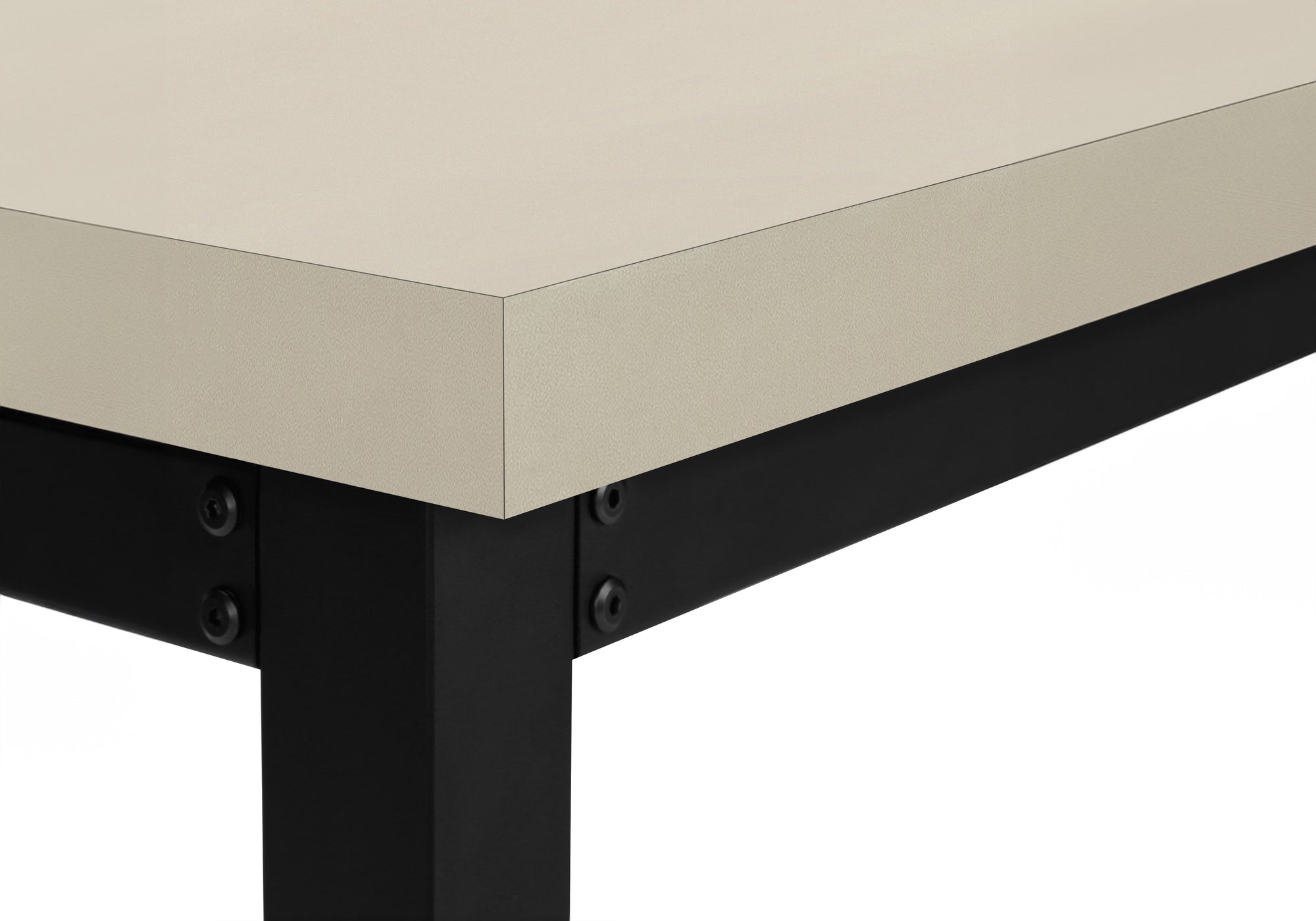Computer Desk - 48"L / Walnut / Adj.Height/ Black Metal-Computer Desk-DECOROLALA